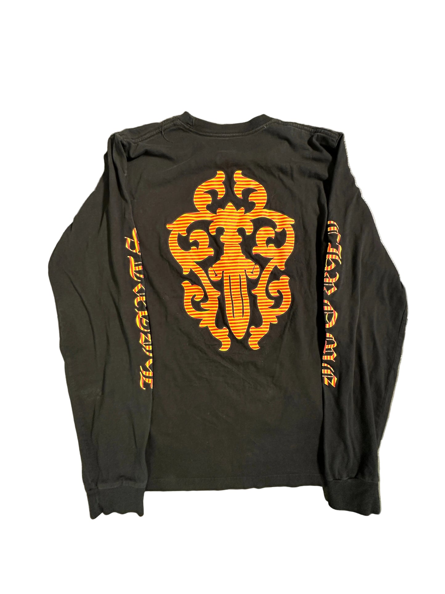 Chrome Hearts Vintage Orange Dagger Black Long Sleeve sz M