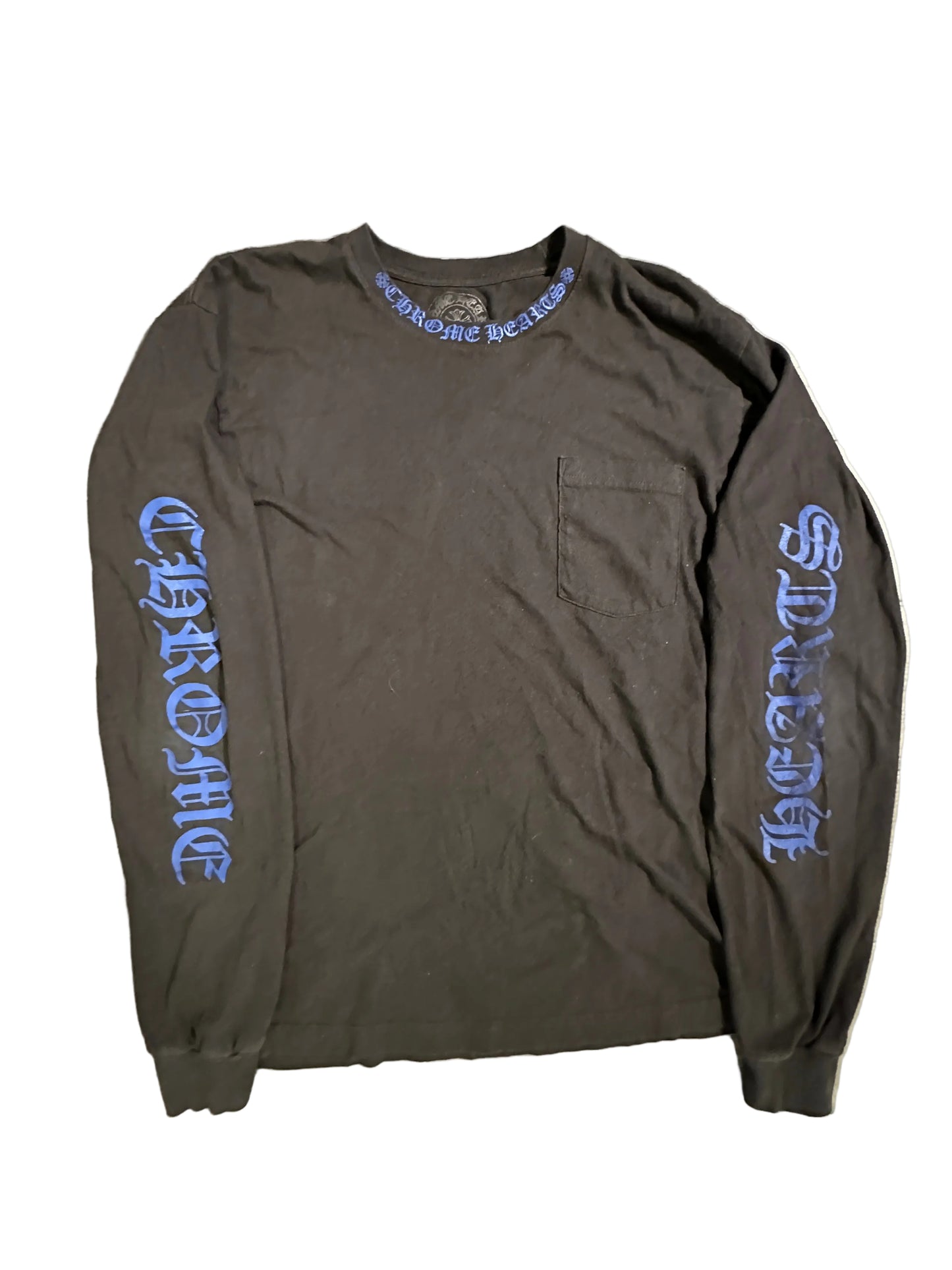 Chrome Hearts Black Blue Long Sleeve Shirt sz L