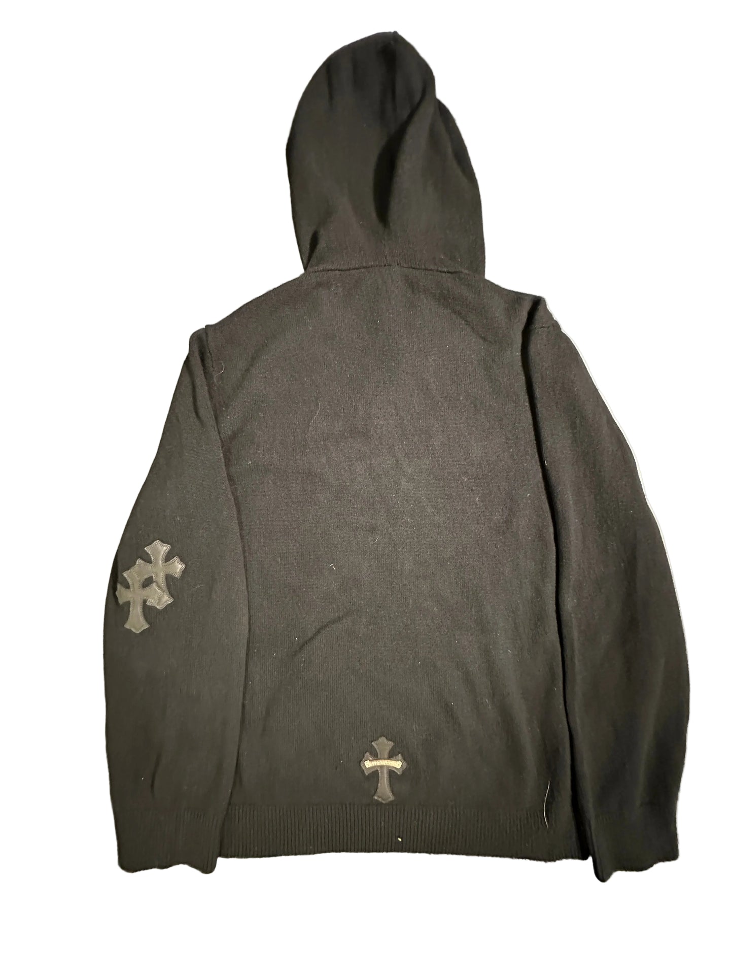 Chrome Hearts black knit cashmere hoodie sz XL