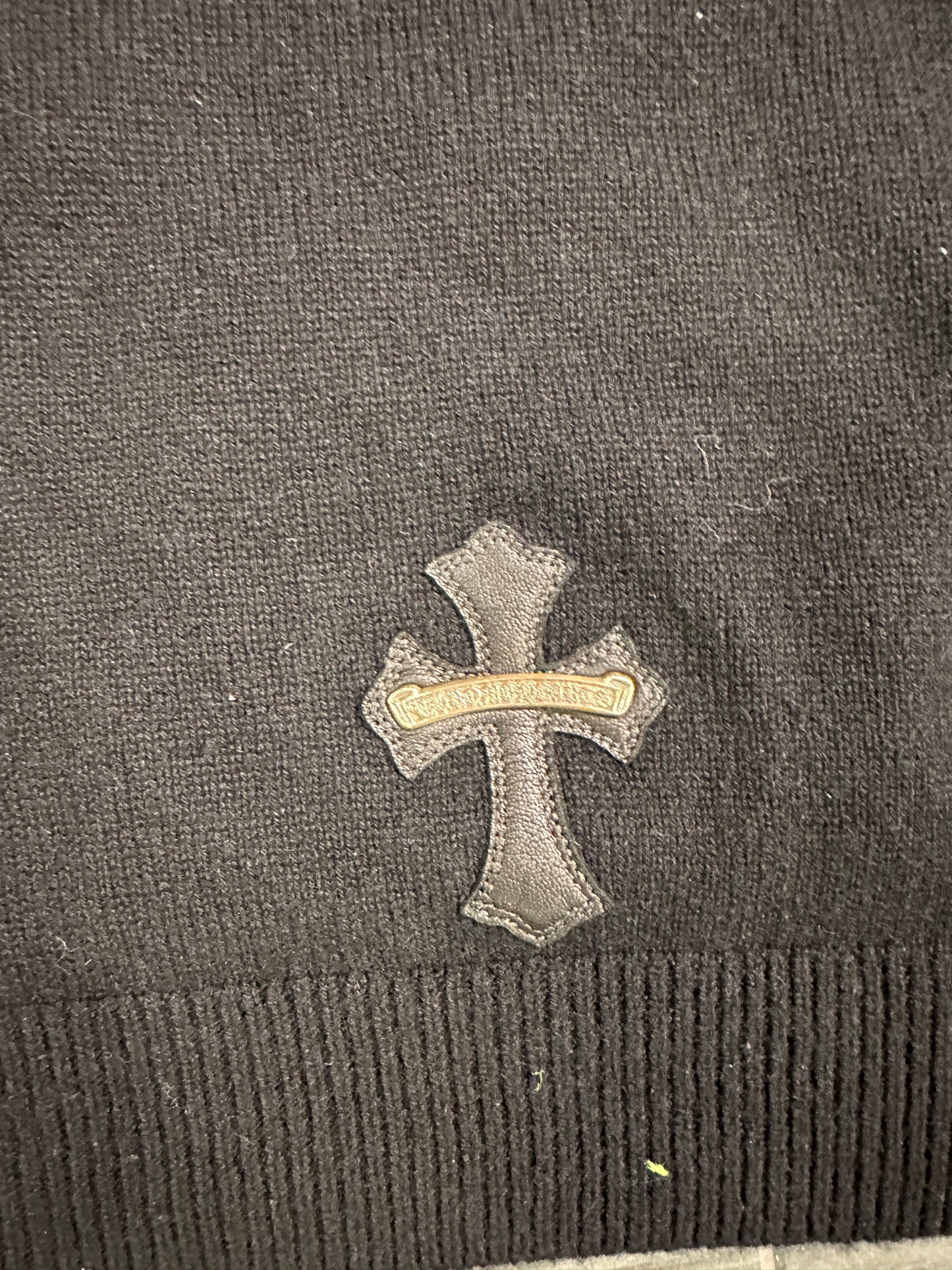 Chrome Hearts black knit cashmere hoodie sz XL