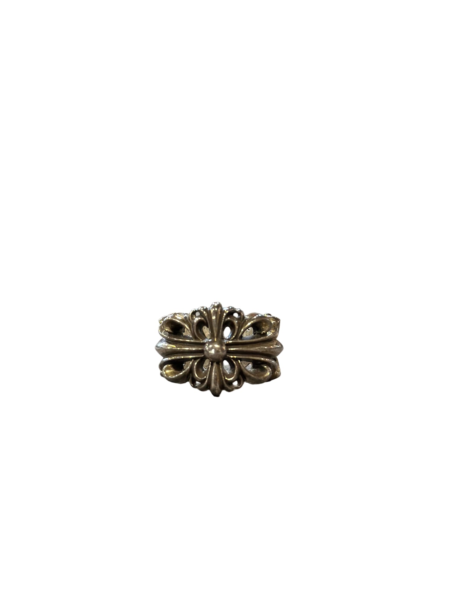 Chrome Hearts Double Floral Cross Ring sz 6.5