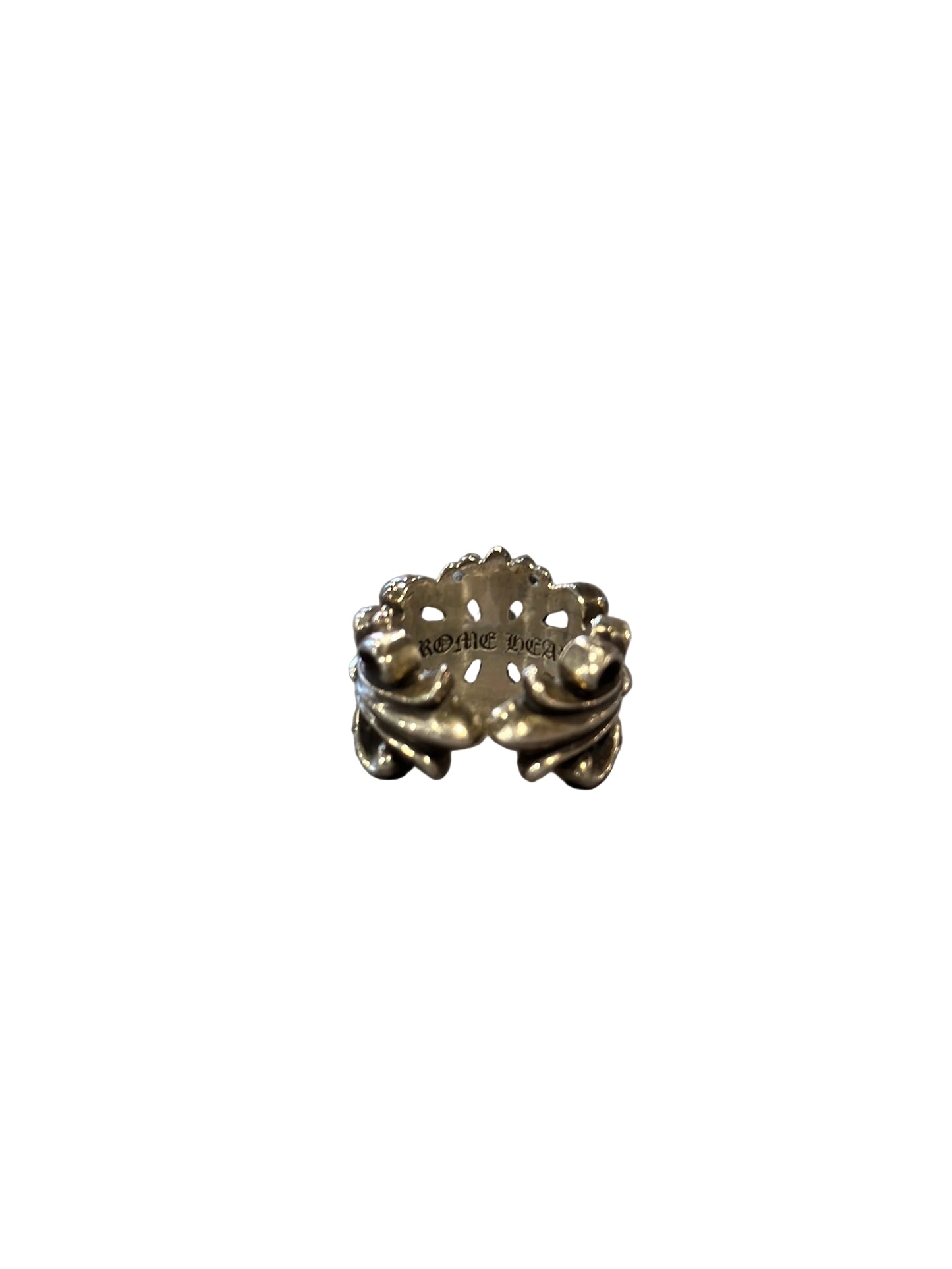 Chrome Hearts Double Floral Cross Ring sz 6.5