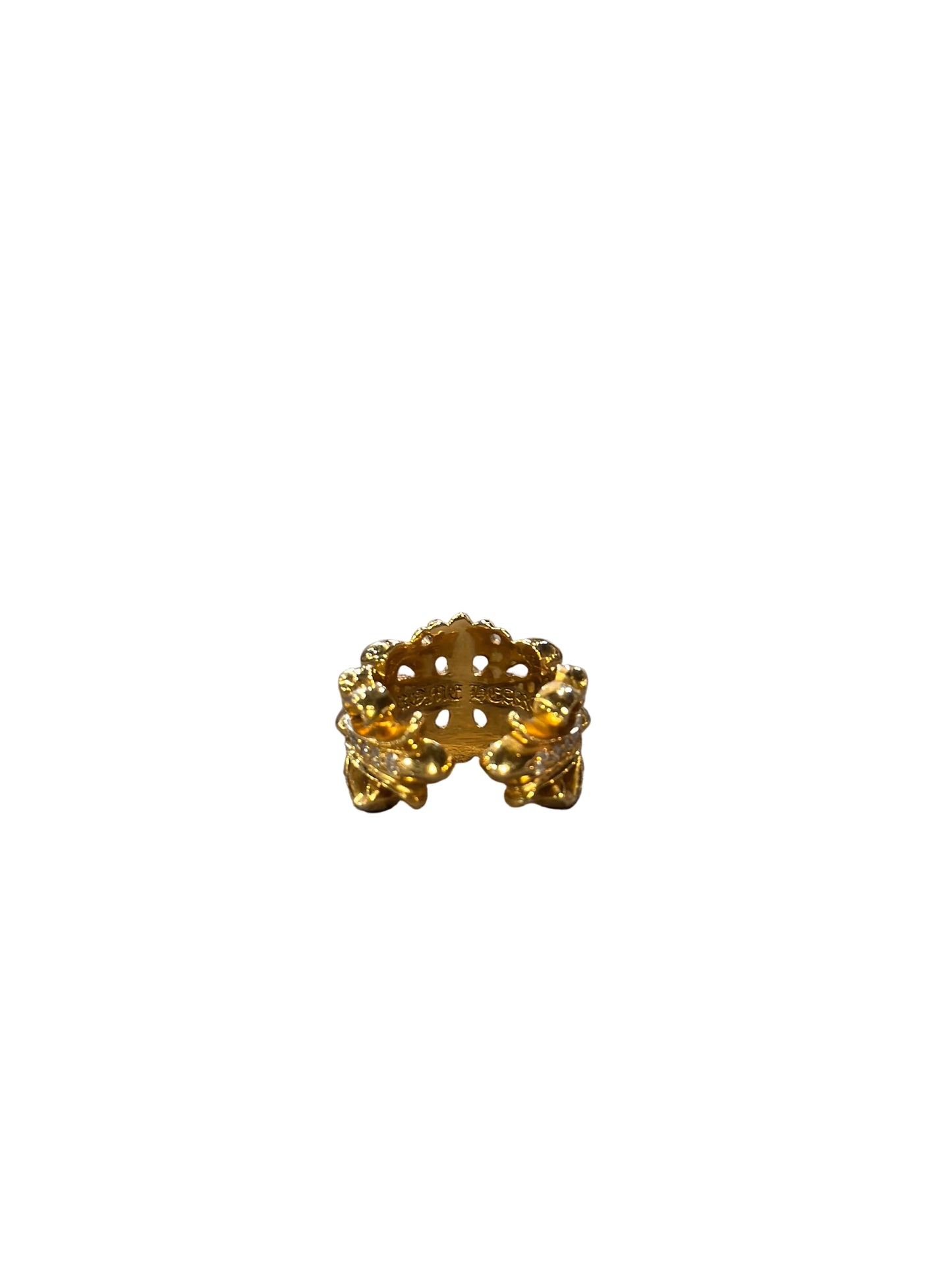 ($28,000) Chrome hearts 22k gold double floral ring sz 7