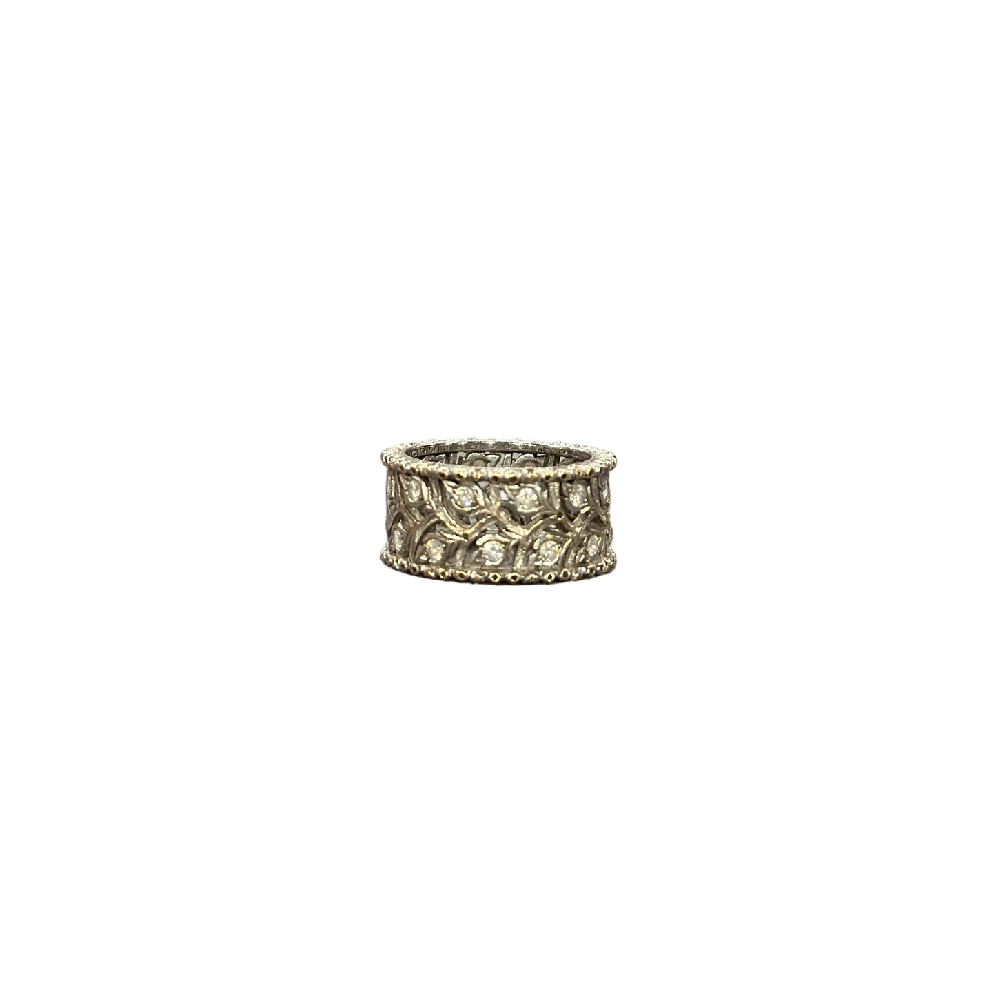 Buccellati white gold and diamond Ramage Eternelle ring sz 6