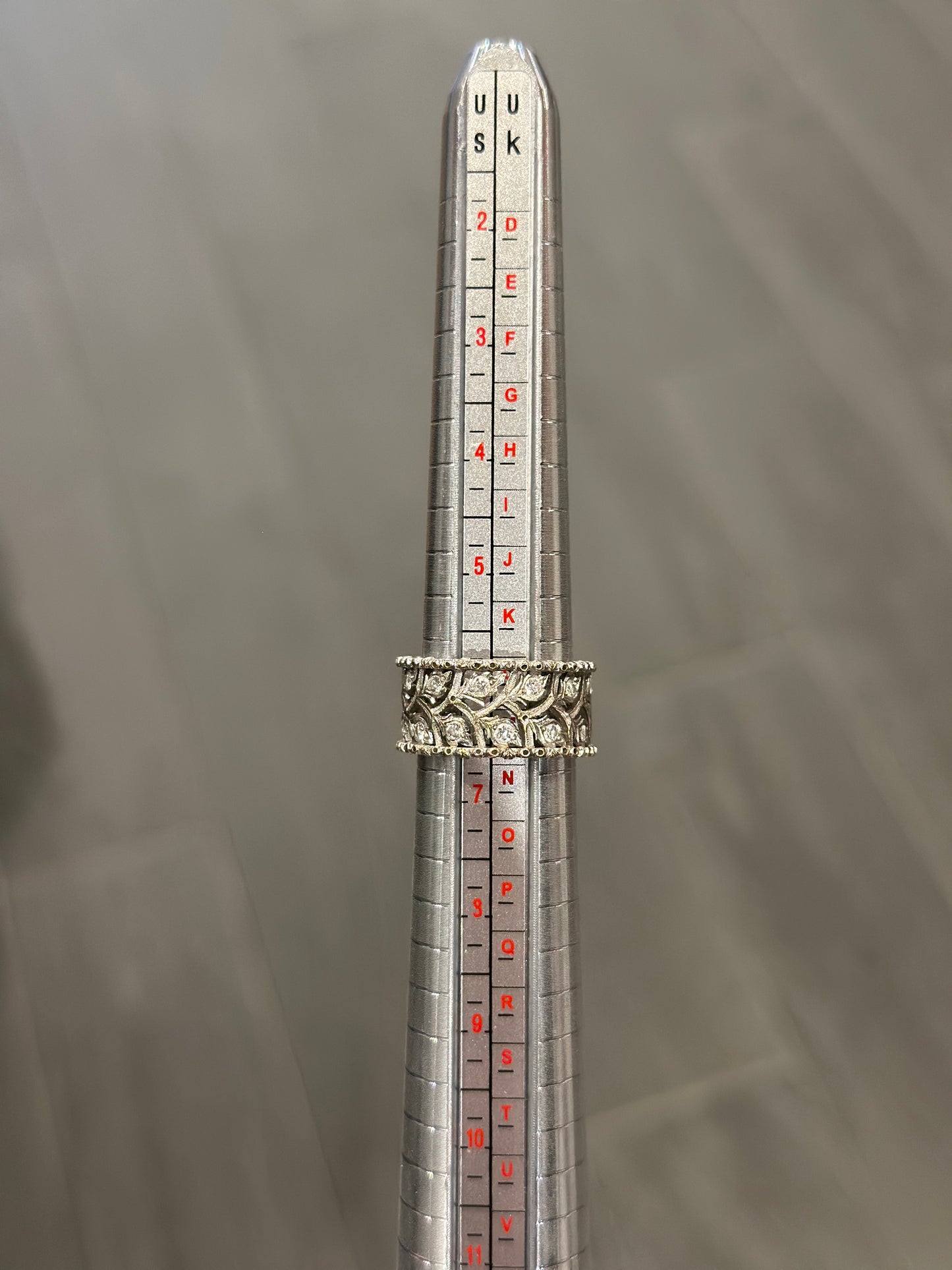 Buccellati white gold and diamond Ramage Eternelle ring sz 6
