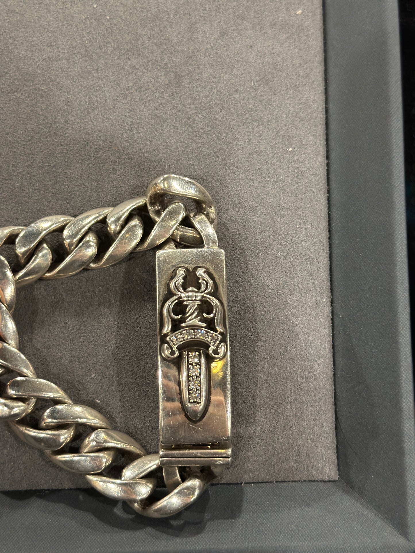 Chrome Hearts Cuban Diamond Dagger Clasp 8in
