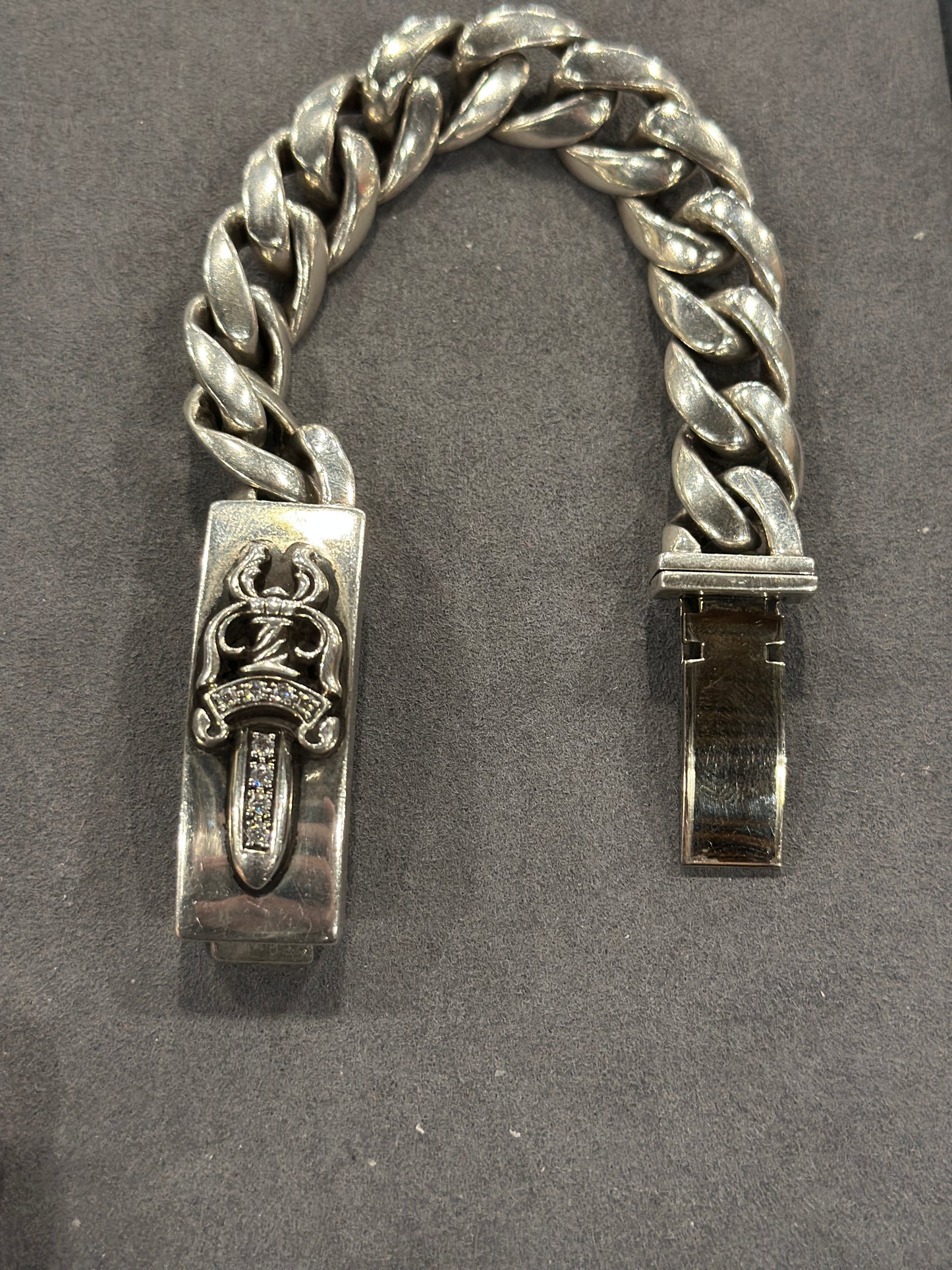 Chrome Hearts Cuban Diamond Dagger Clasp 8in