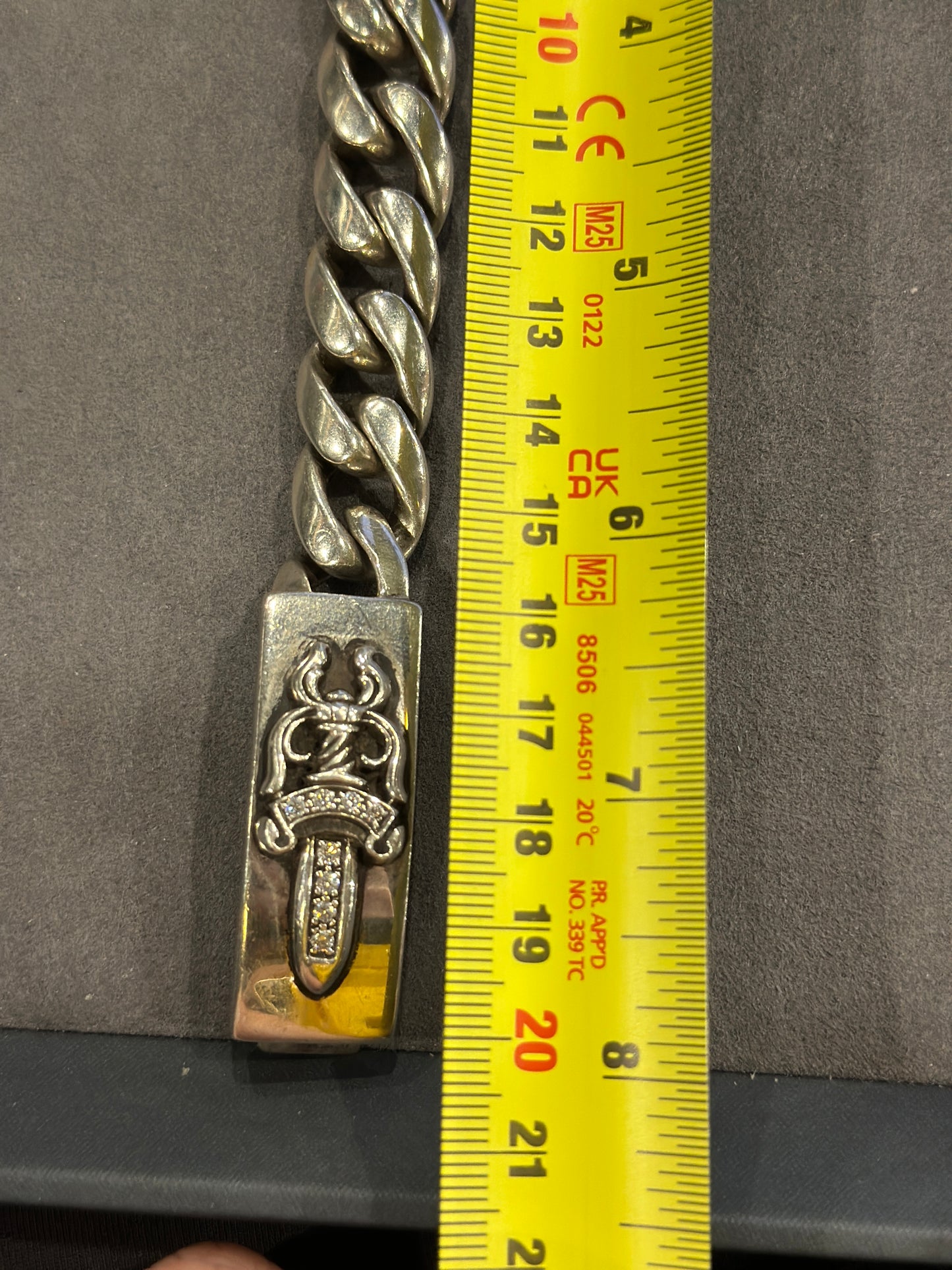 Chrome Hearts Cuban Diamond Dagger Clasp 8in