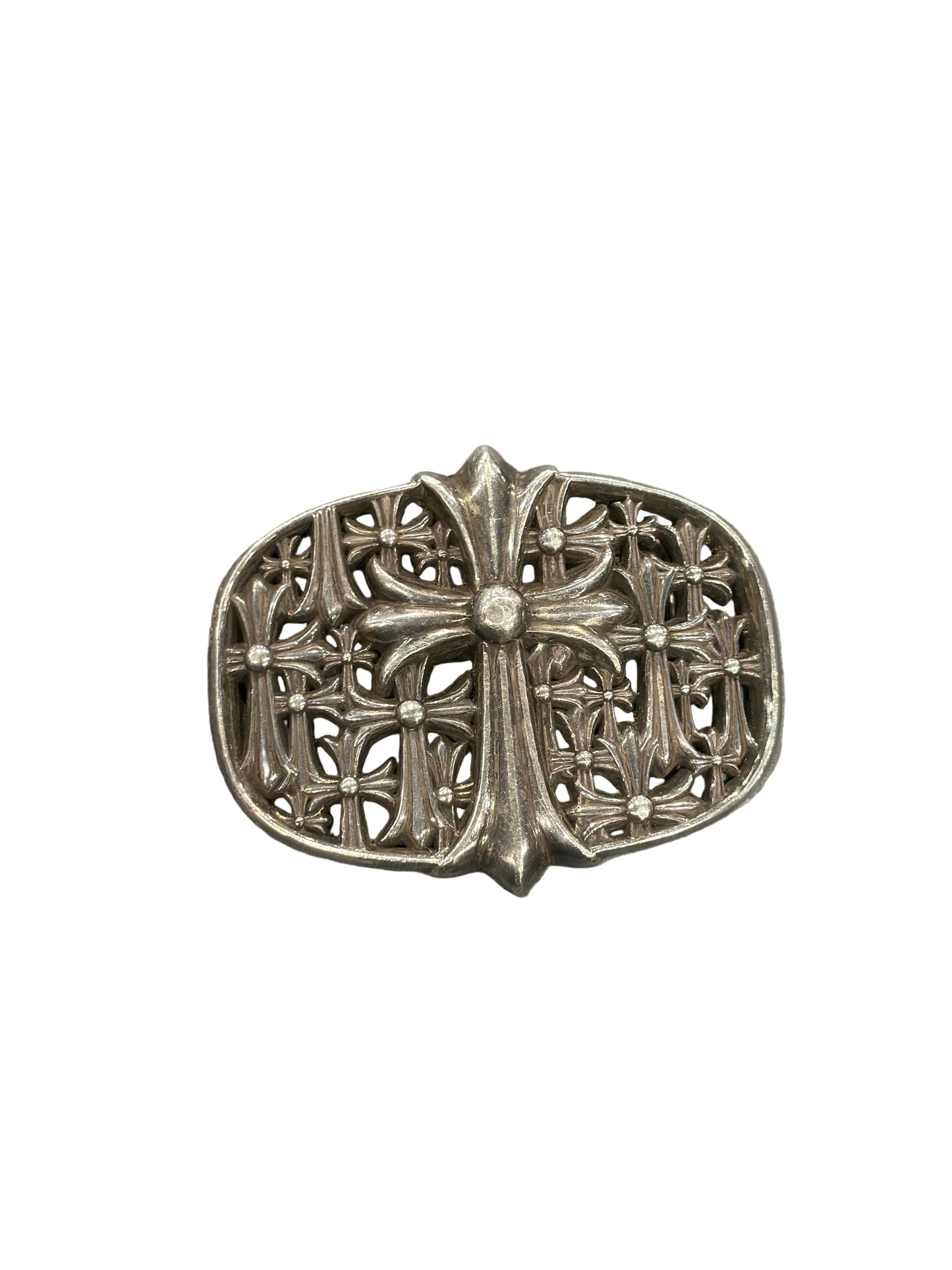 Chrome Hearts Silver Cemetery Belt Buckle 2 in