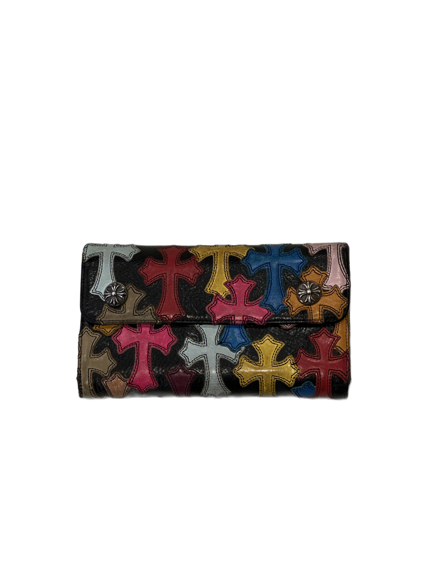 Chrome Hearts Multicolor Cross Patch 'WAVE' wallet