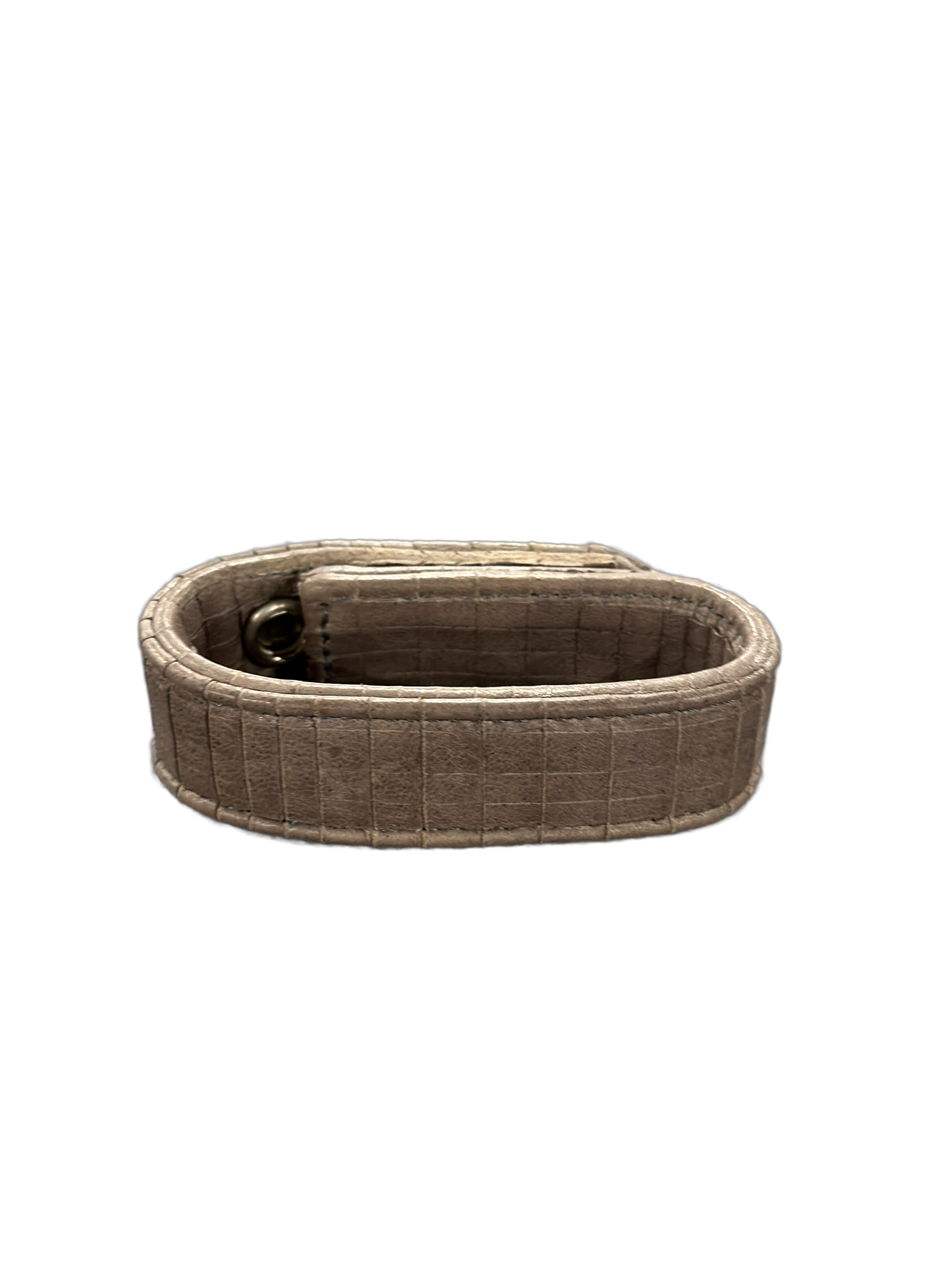 chrome hearts taupe cracked leather bracelet