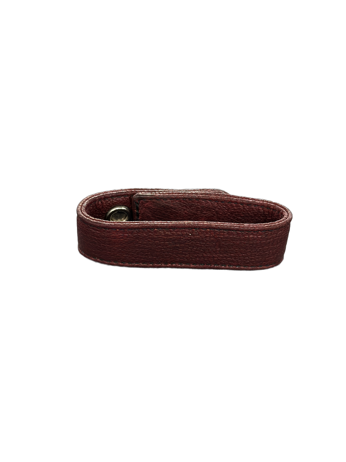 chrome hearts maroon leather bracelet