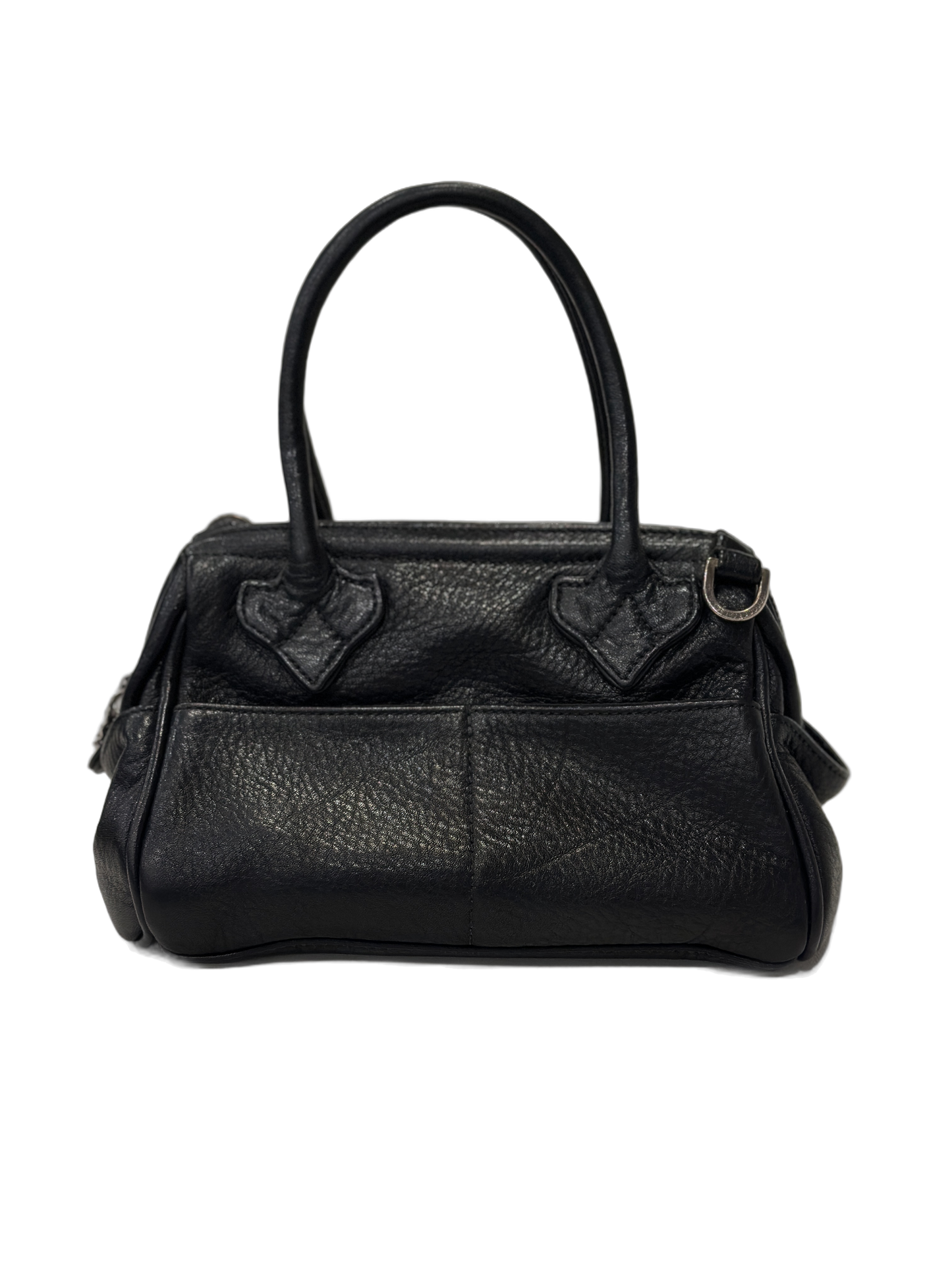 Chrome Hearts Black Leather Mochita bag
