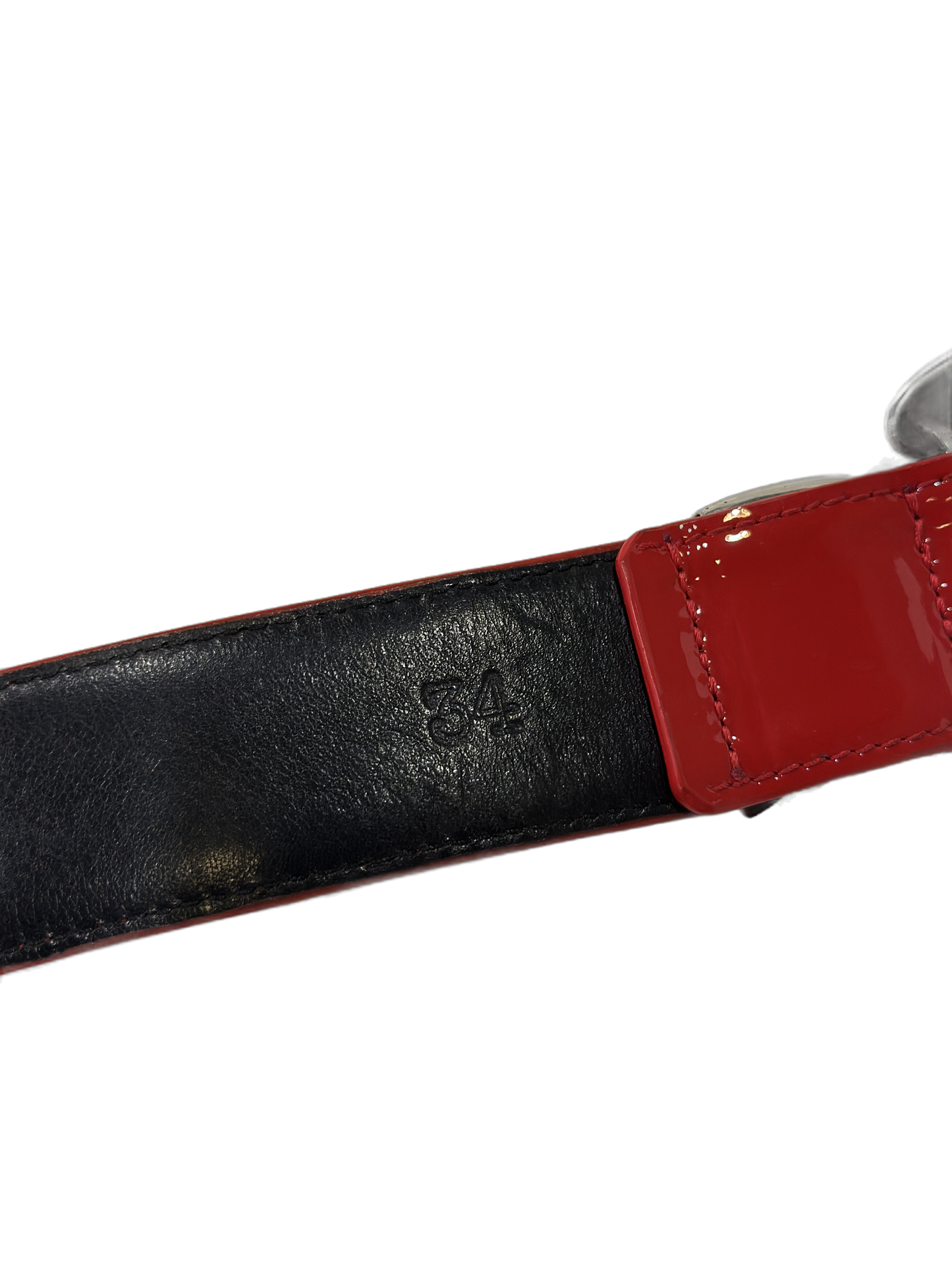 ($11,000) chrome hearts 3 piece western red leather belt sz 34