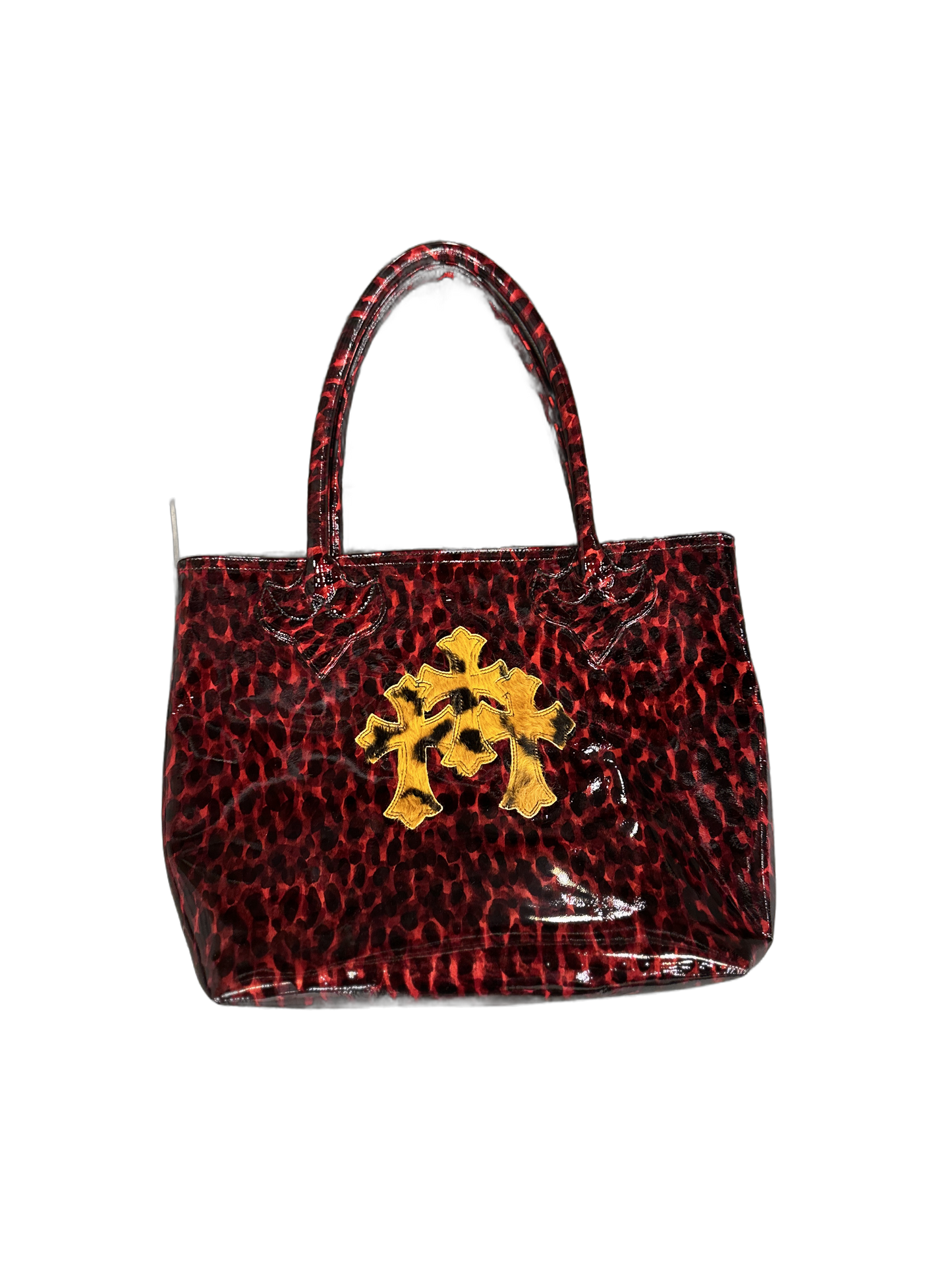 ($18,000) Chrome Hearts red and leopard tote bag