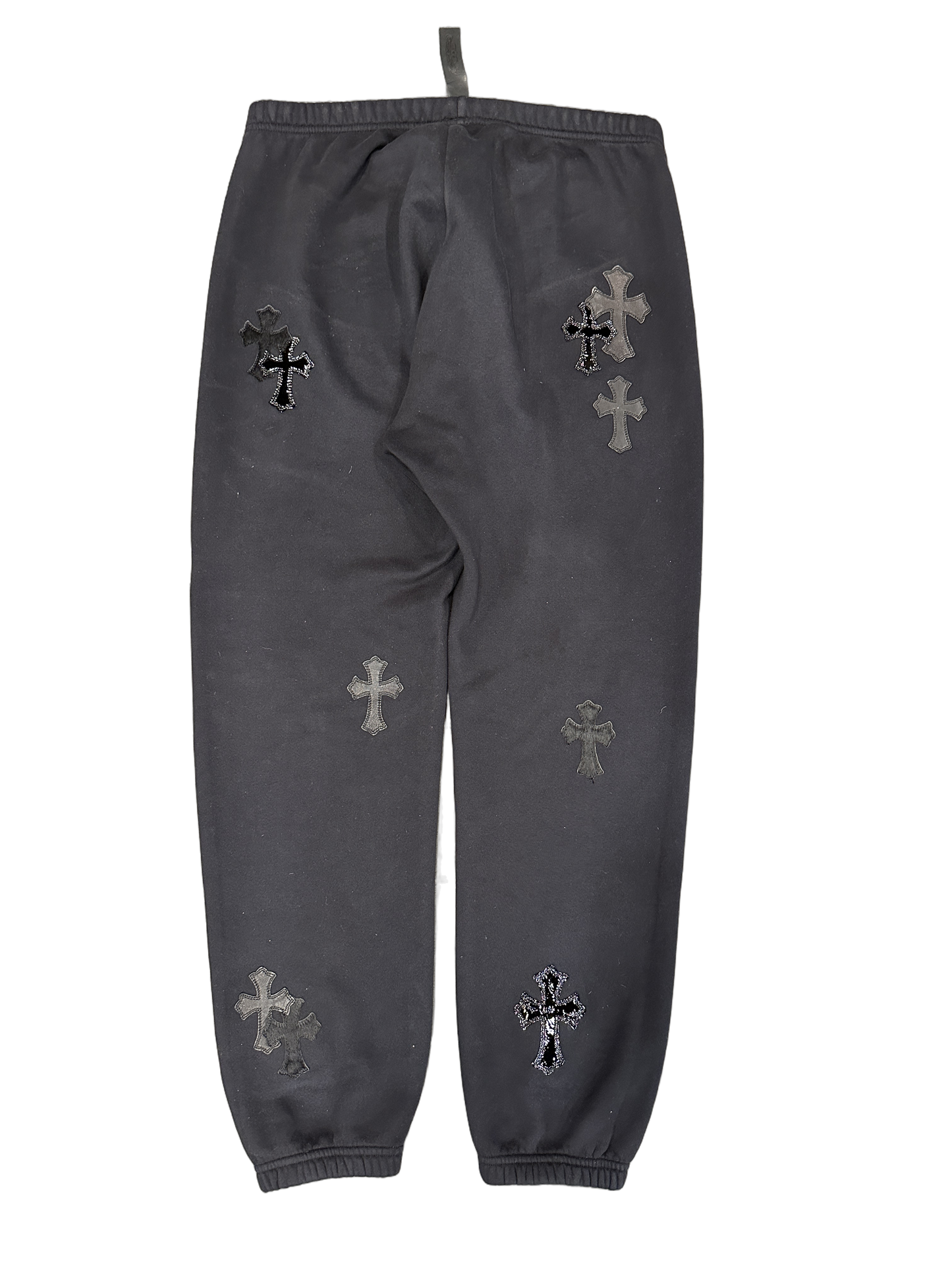 Chrome Hearts black cross patch sweatpants sz M