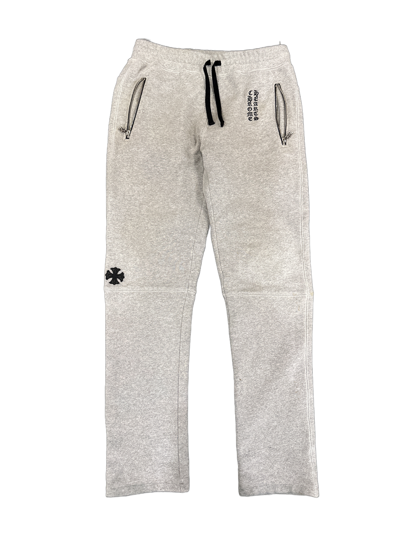 Chrome Hearts Grey Maltese Cross Patch sweatpants sz m
