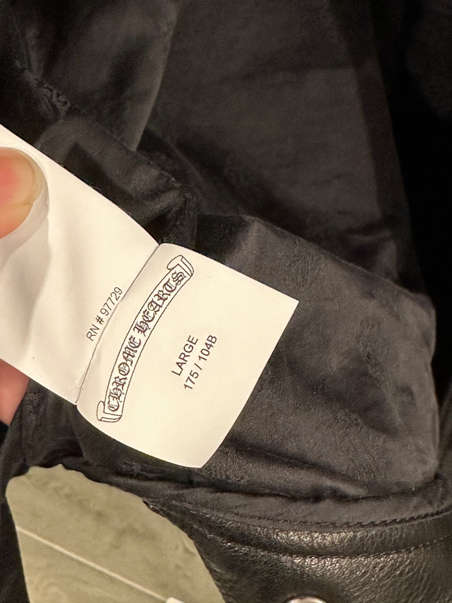 ($17,000) Chrome Hearts Western leather trucker jacket sz L