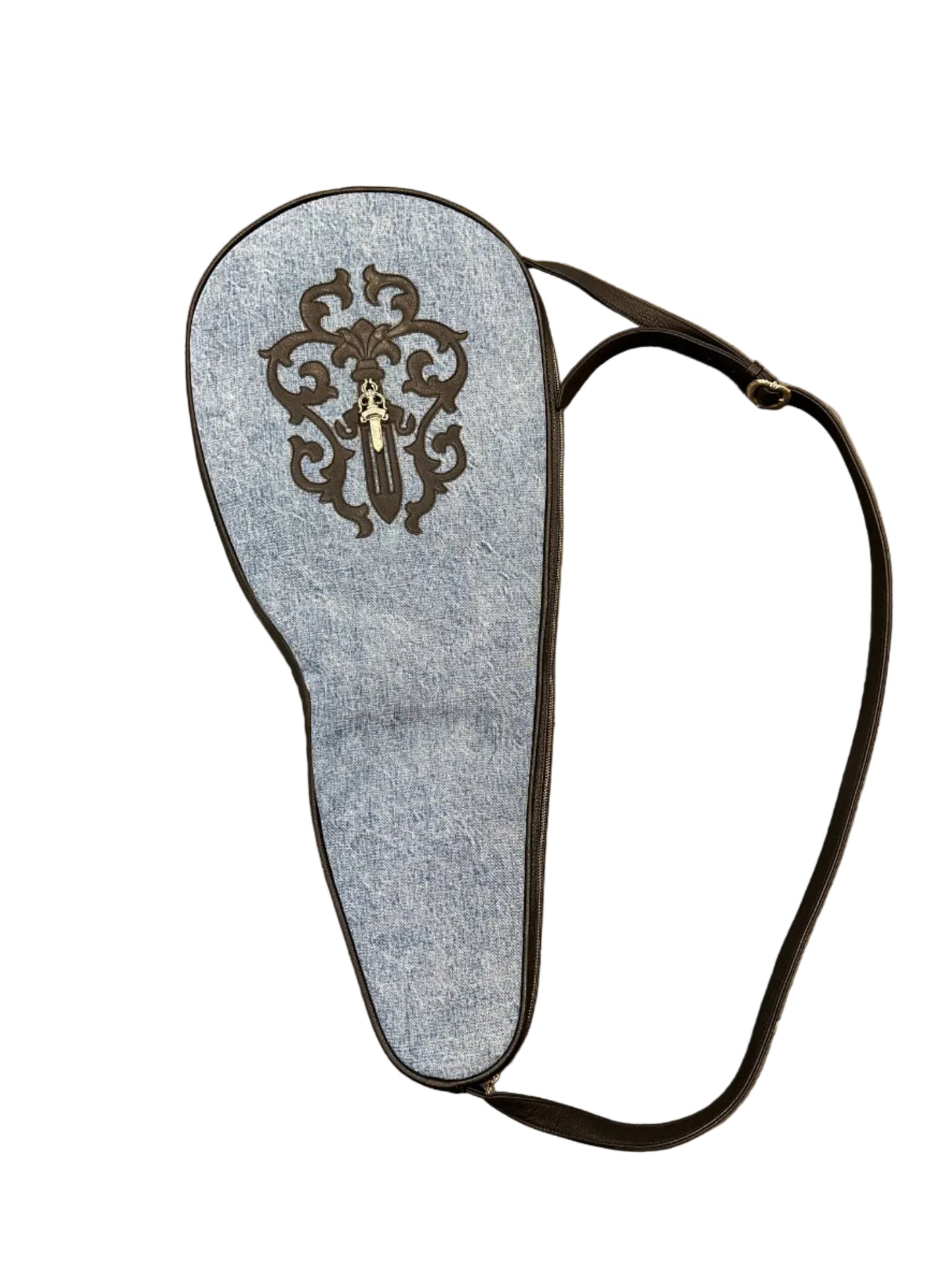 ($14,000) chrome hearts denim tennis bag