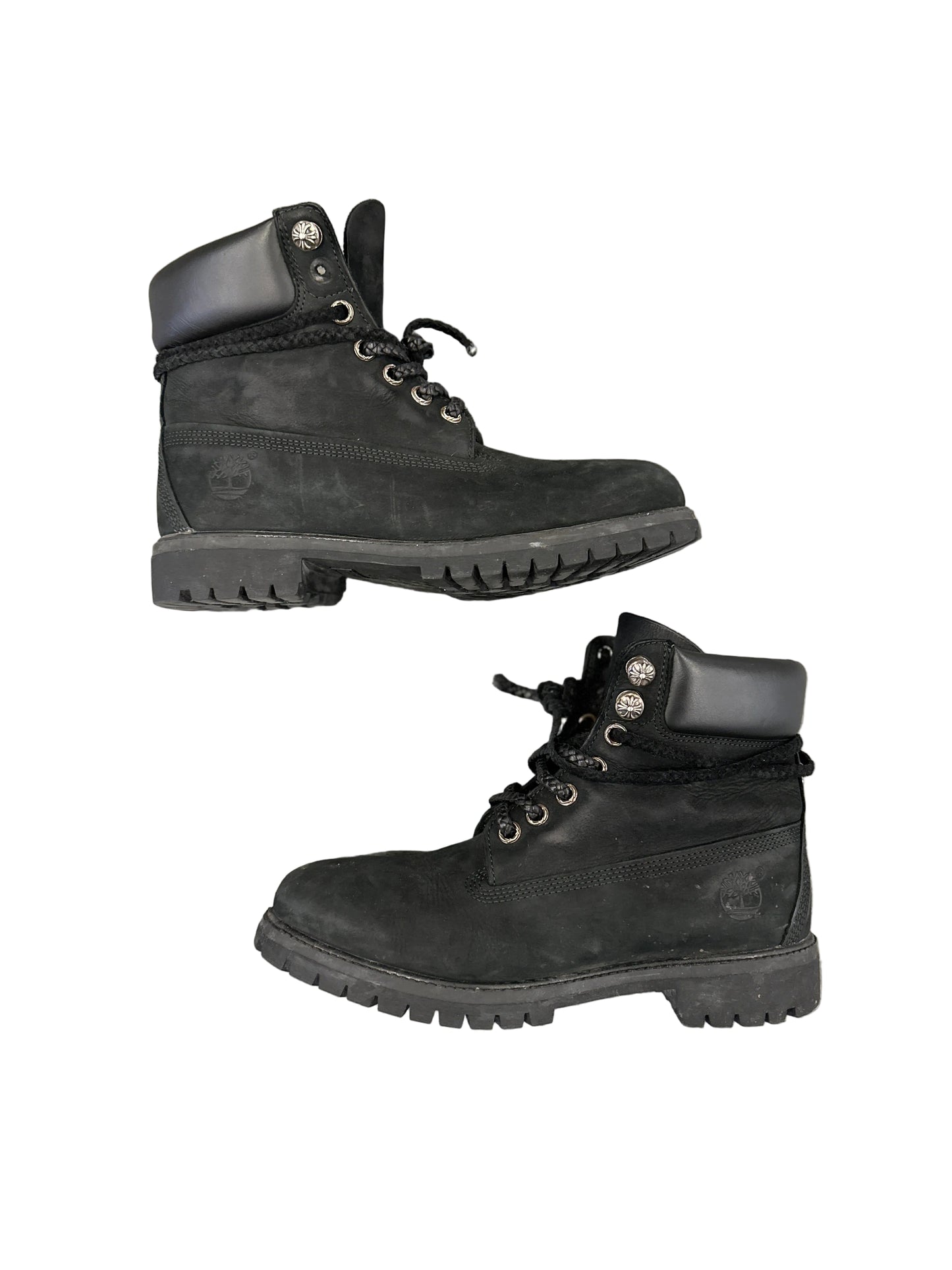 chrome hearts black timberland boots sz 10