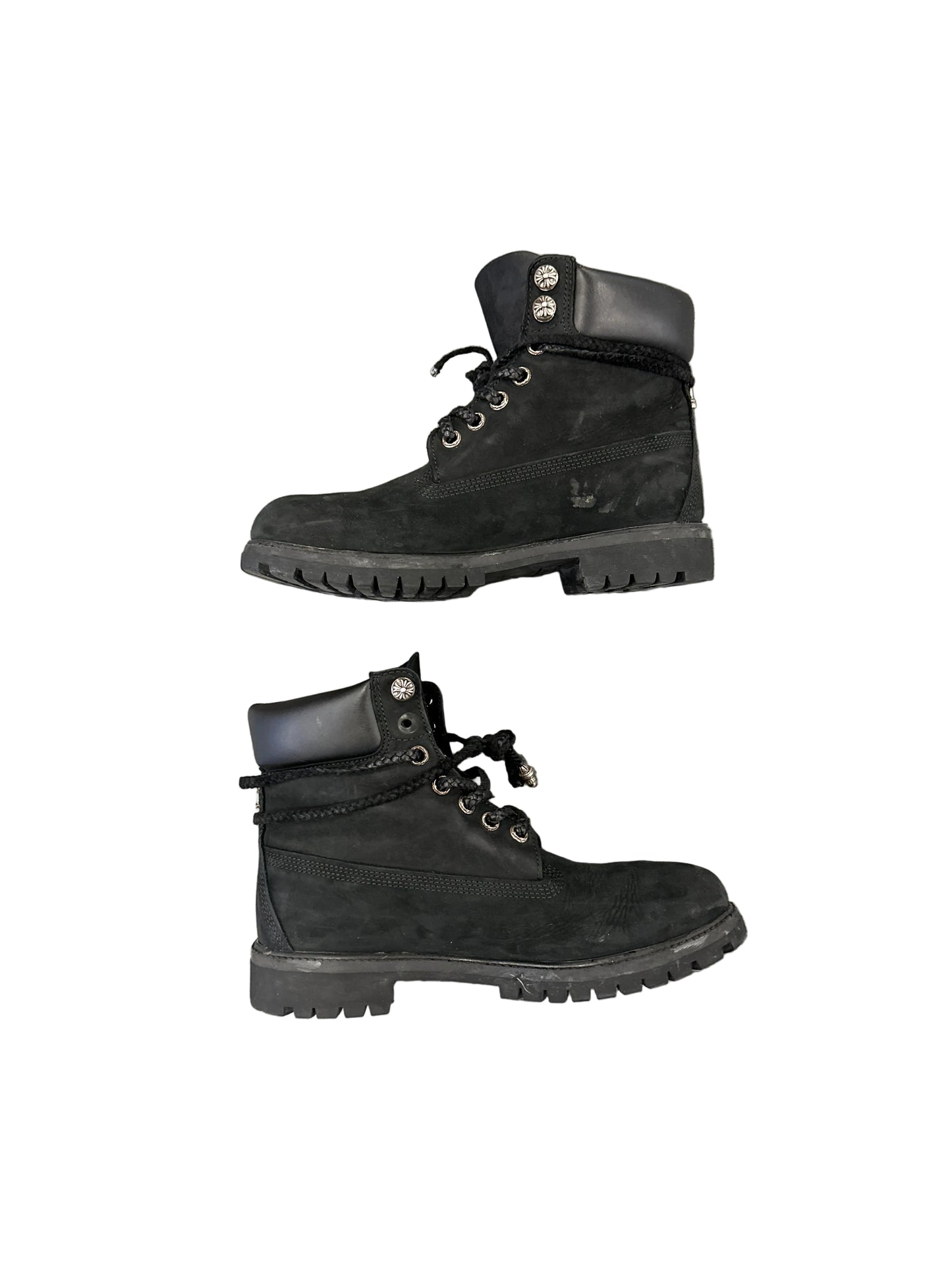 chrome hearts black timberland boots sz 10