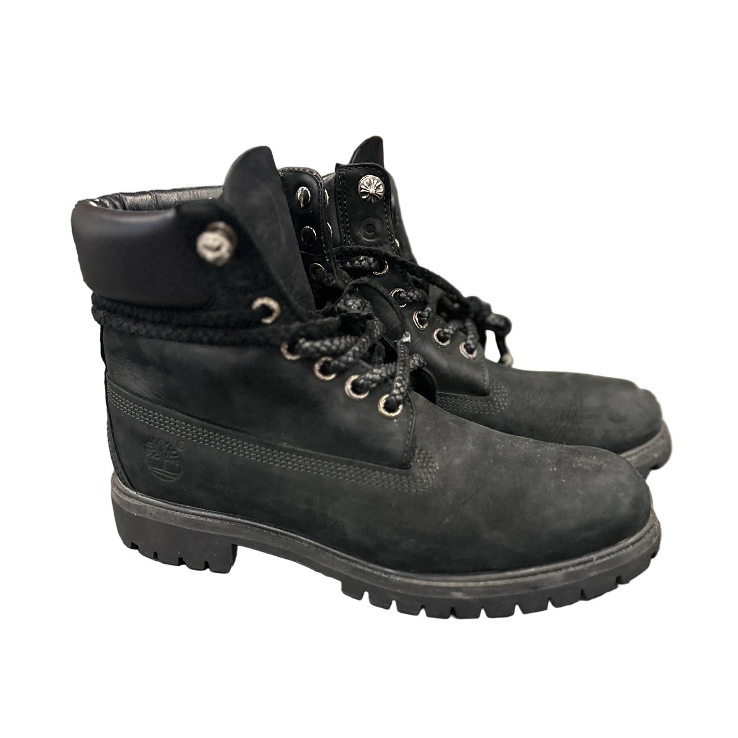 chrome hearts black timberland boots sz 10