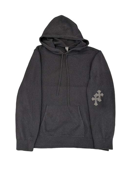Chrome Hearts black knit cashmere hoodie sz XL