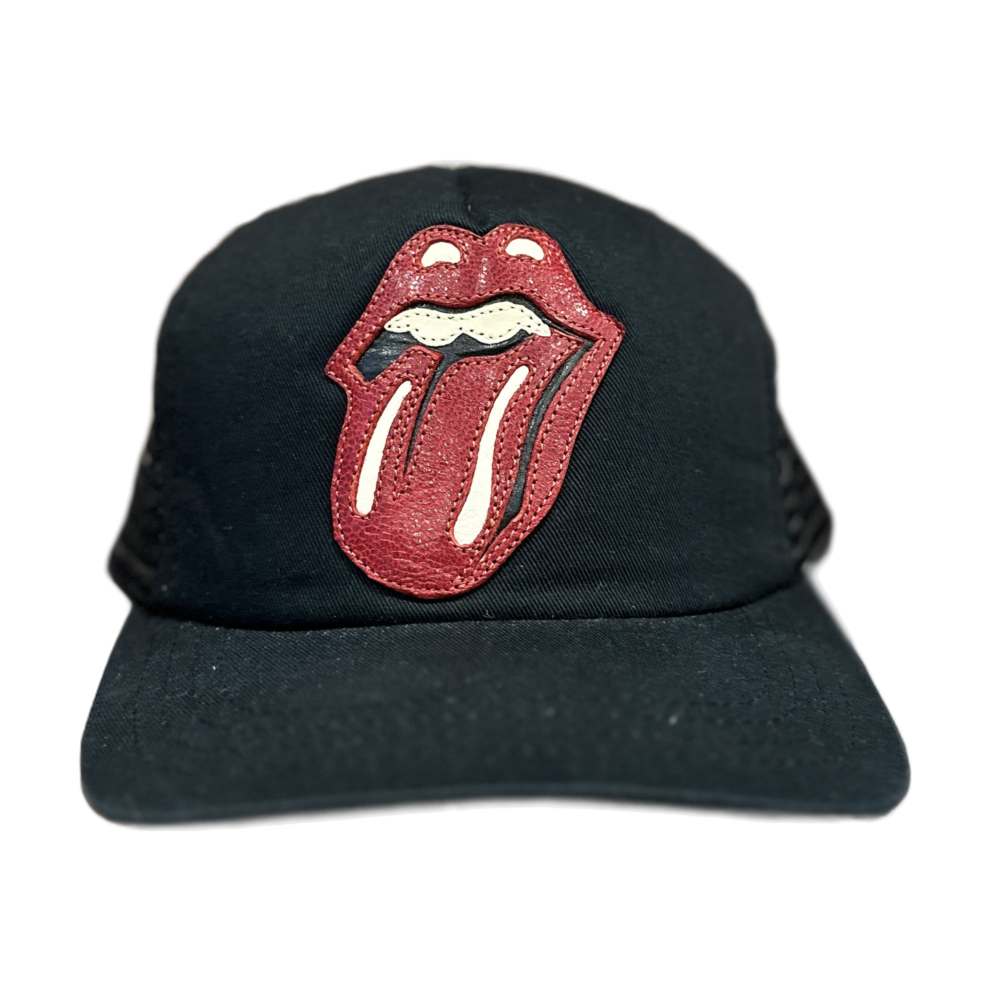 chrome hearts red rolling stones trucker hat