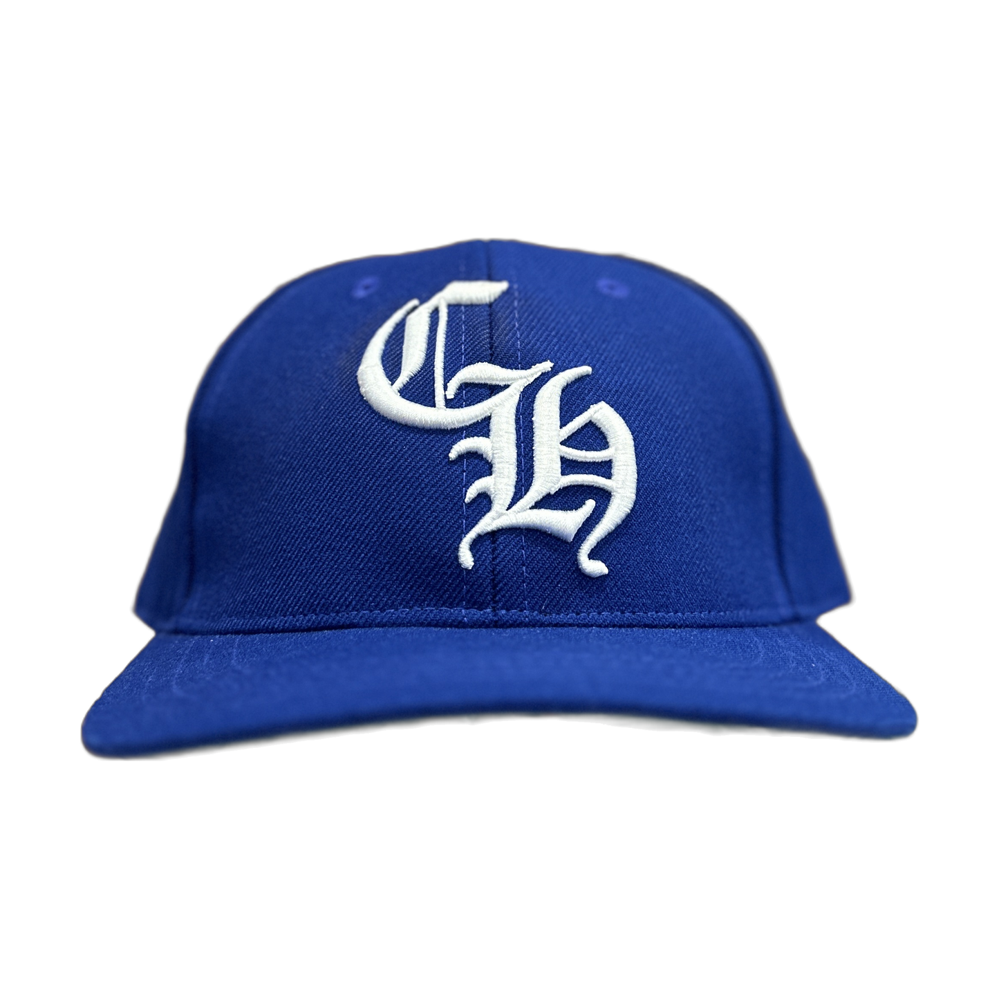 chrome hearts CH logo blue white basedball hat