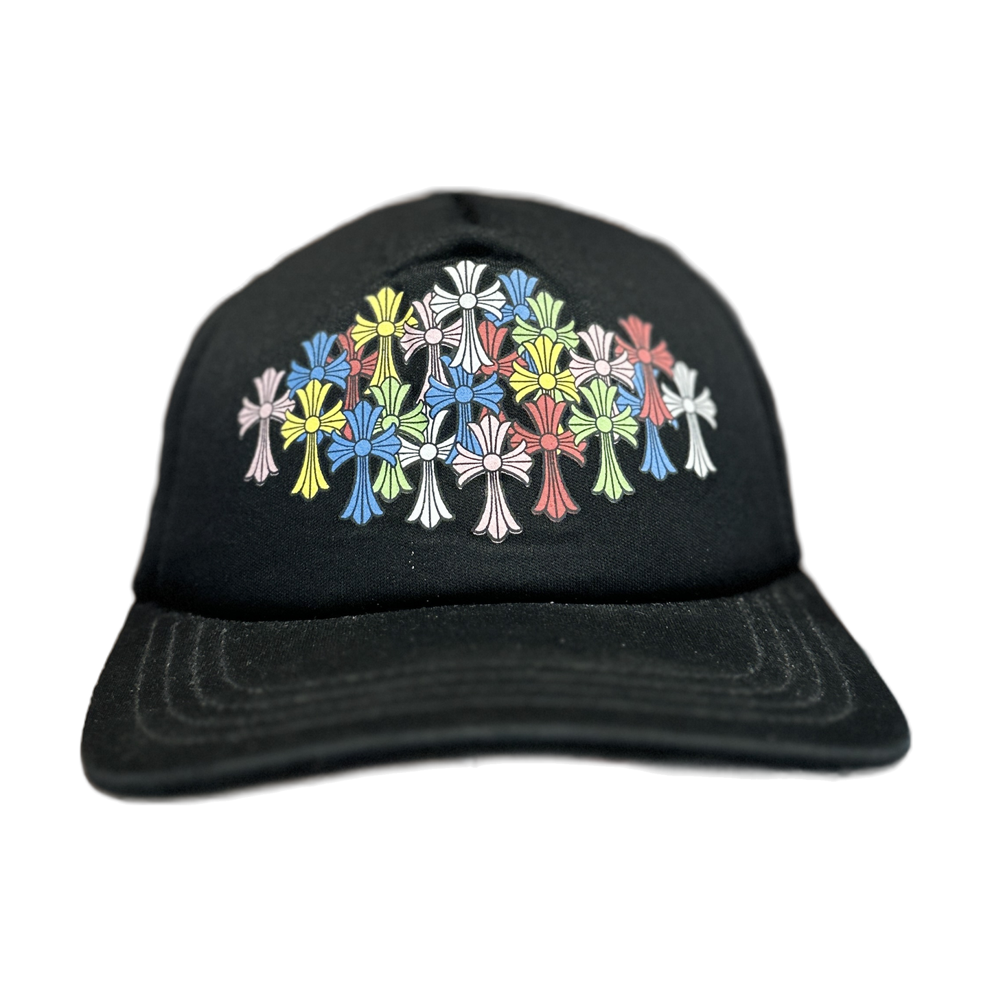 Chrome Hearts Multicolor crosses Trucker Hat Black - Front