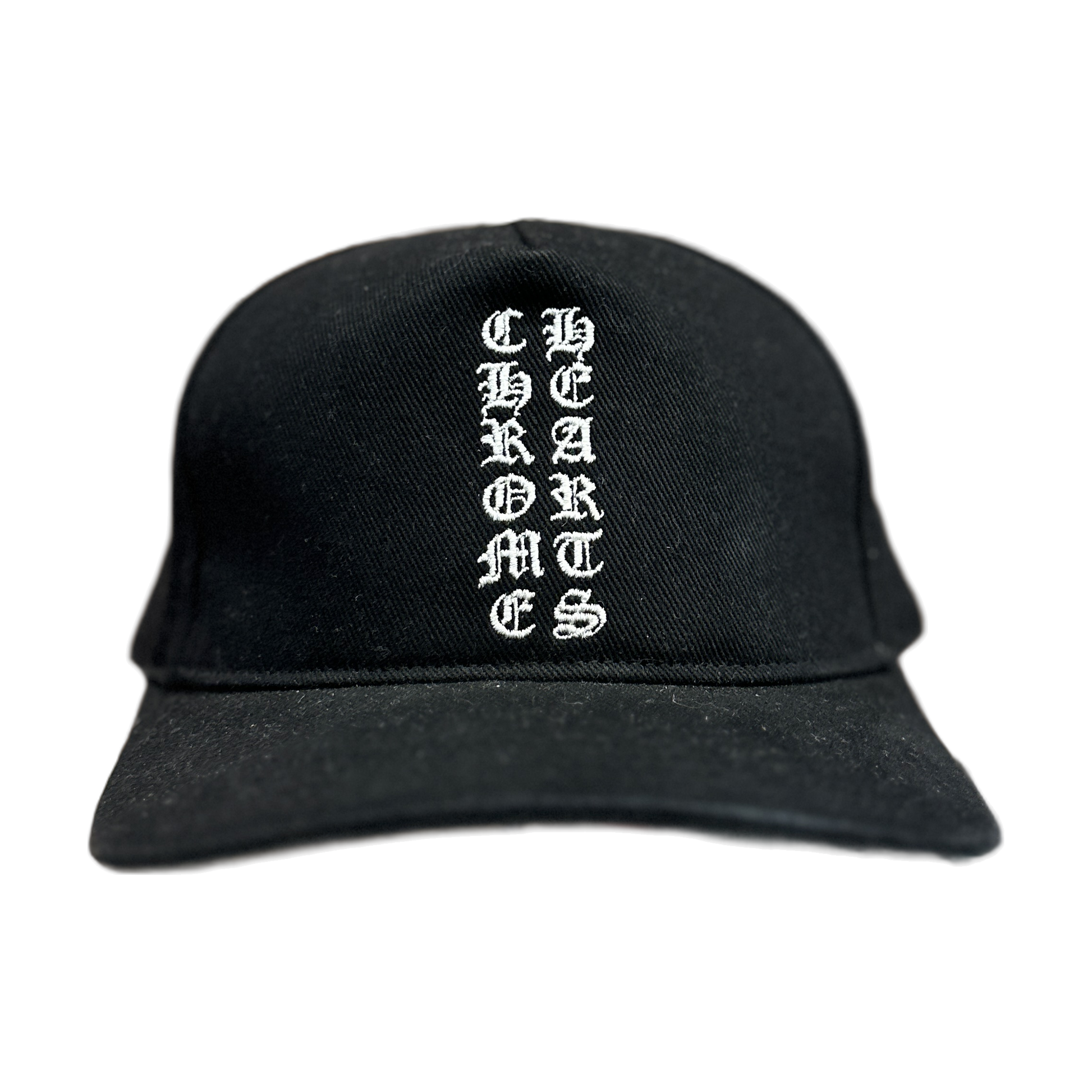 Chrome Hearts Gothic Logo Trucker Hat Black - Front