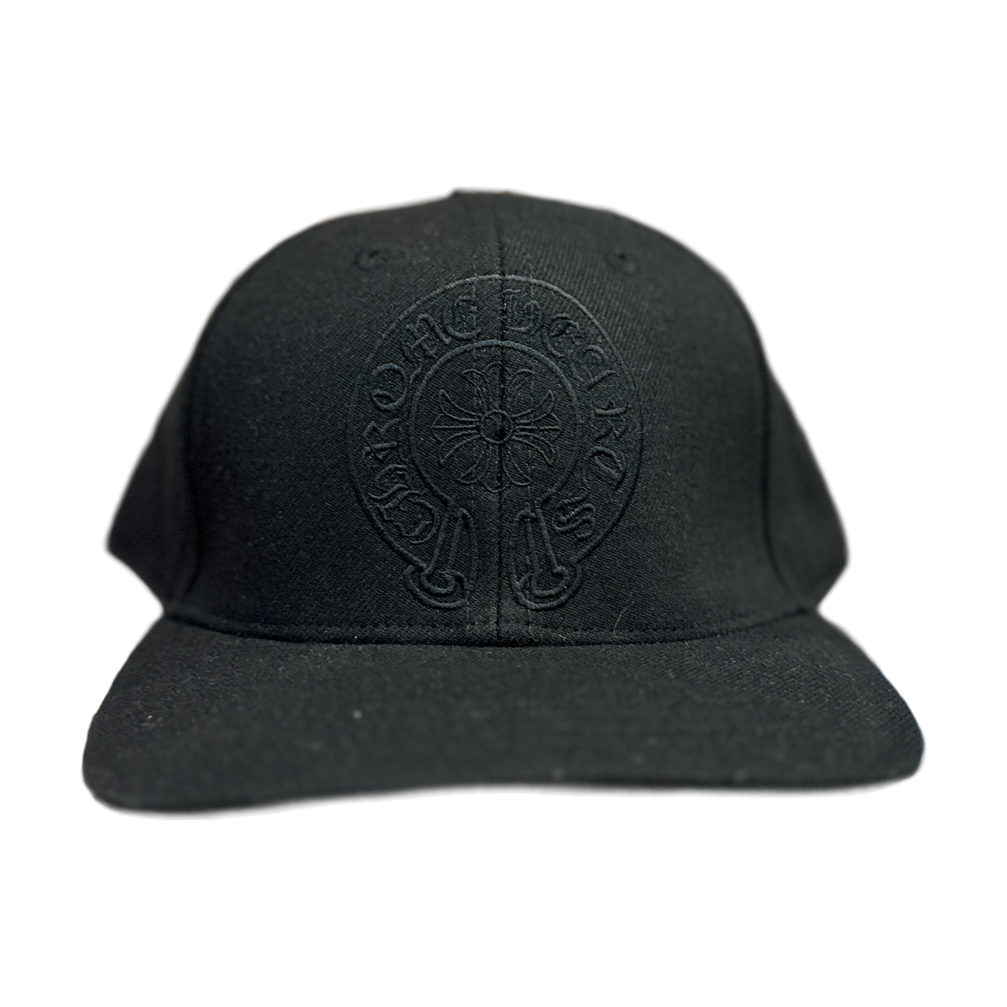 Chrome Hearts black horseshoe Logo hat Black - Front
