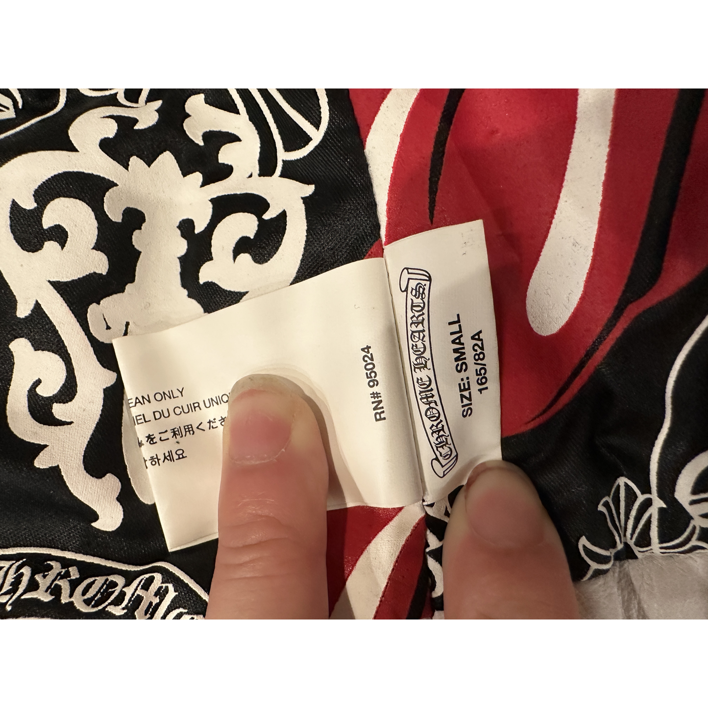 ($20,000) Chrome Hearts Rolling Stones Leather Jacket White - Size Tag