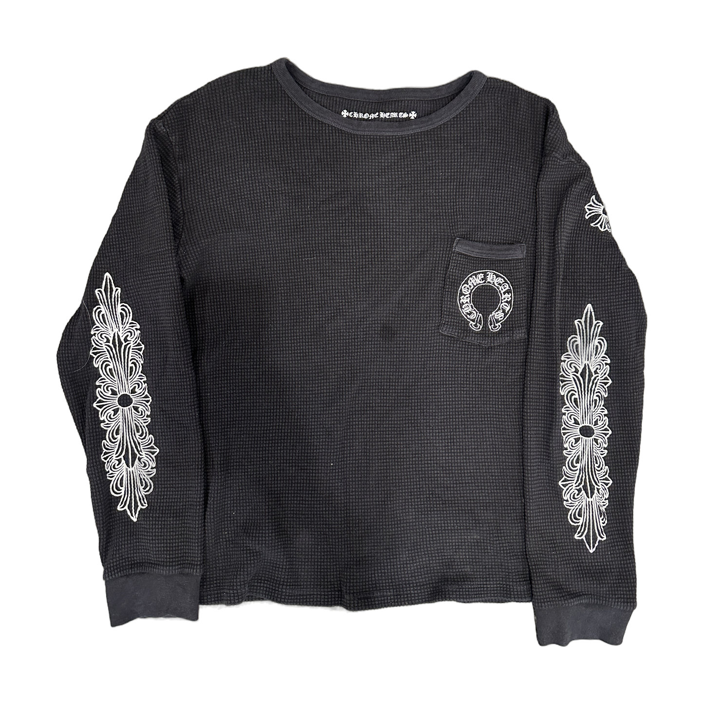 Chrome Hearts Horseshoe Floral Sweatshirt Black - Front