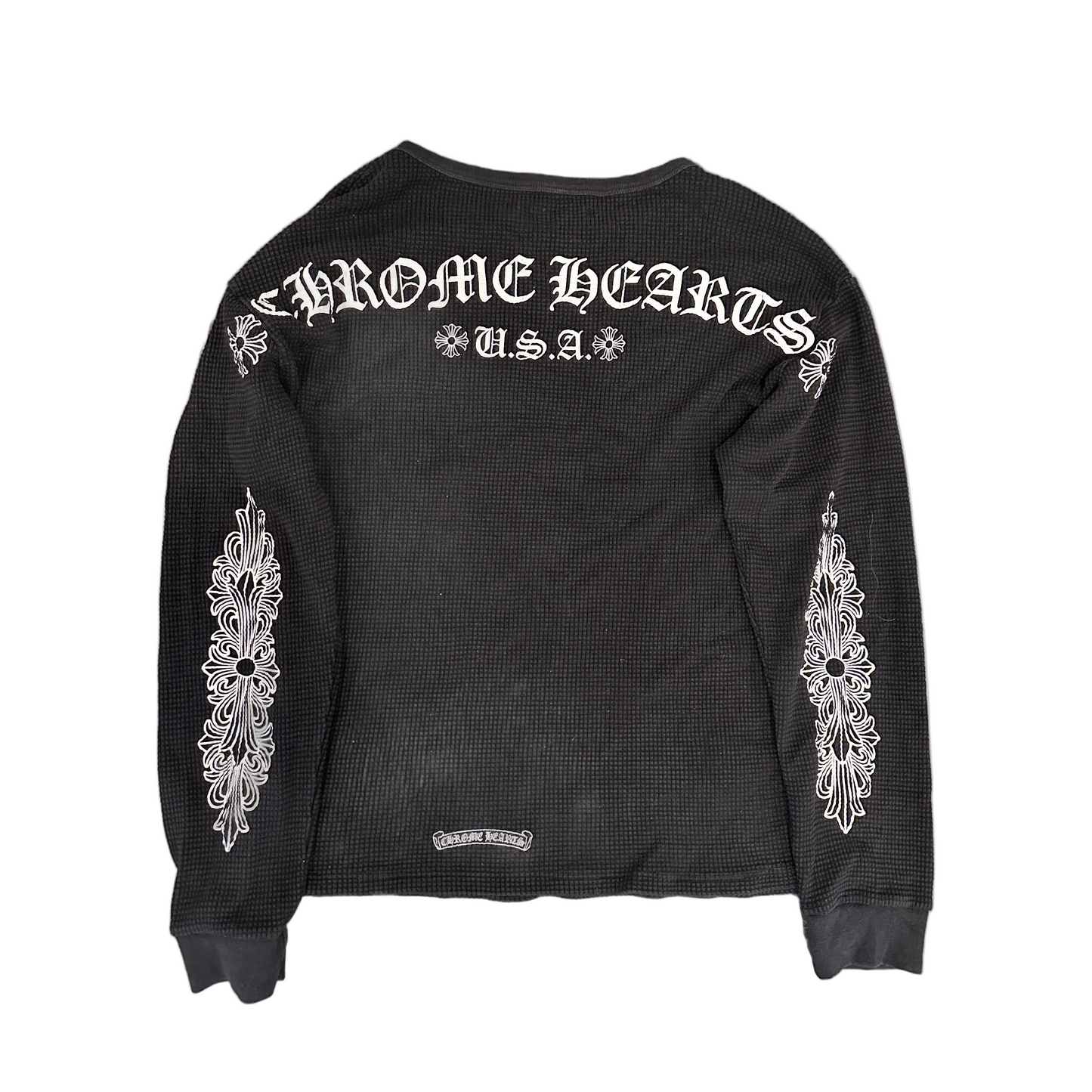 Chrome Hearts Horseshoe Floral Sweatshirt Black - Back