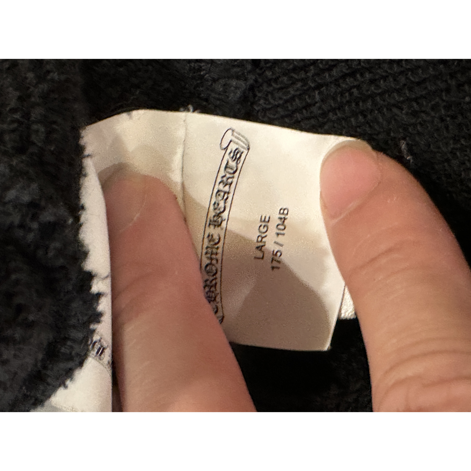 Chrome Hearts Vintage Hoodie Black - Size Tag
