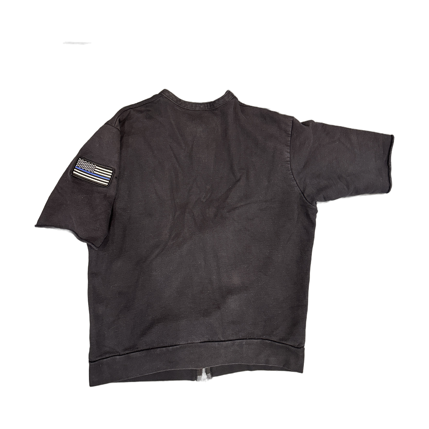 Chrome Hearts flag sleeve Zip Up shirt Black - Back