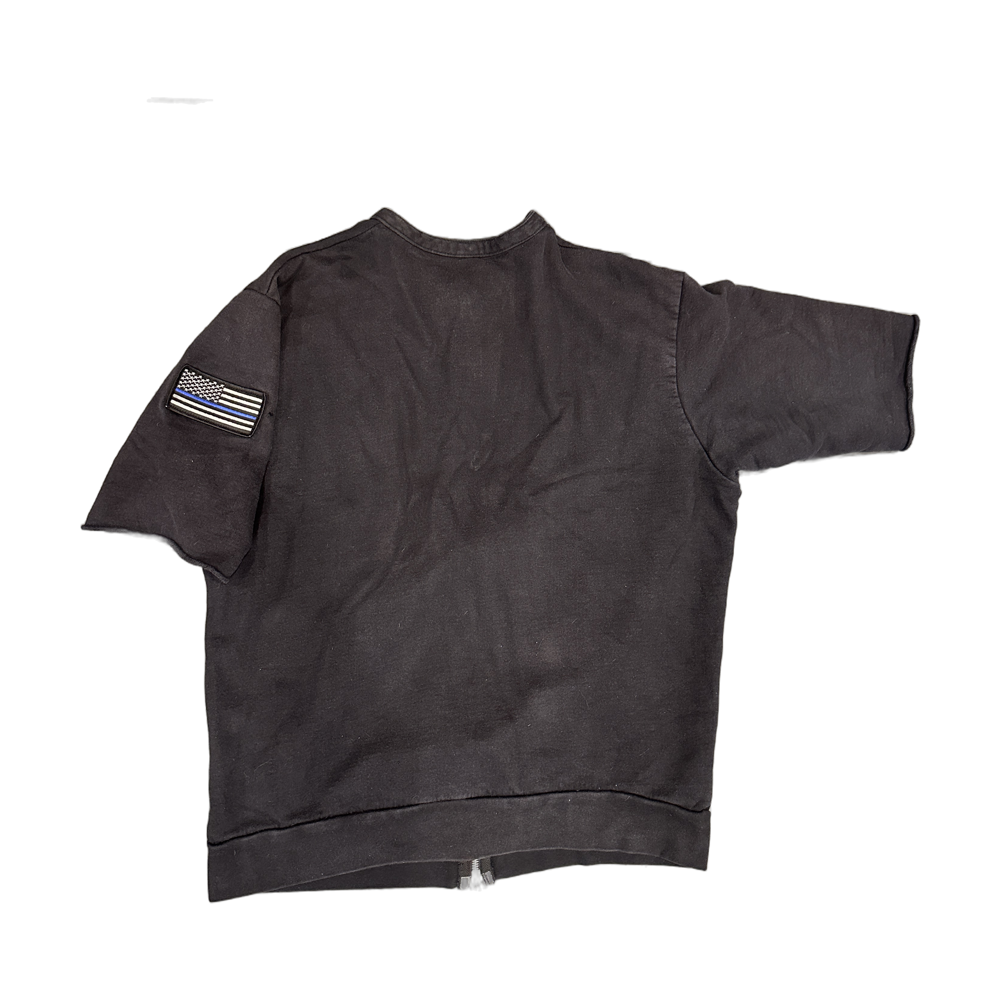 Chrome Hearts flag sleeve Zip Up shirt Black - Back