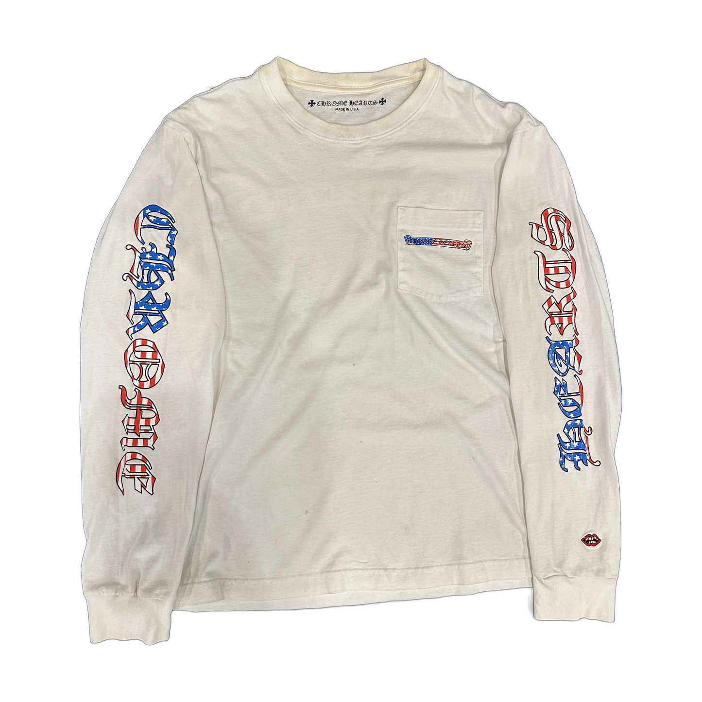 Chrome Hearts Matty boy 4th of July Long Sleeve Tee Cream - Front