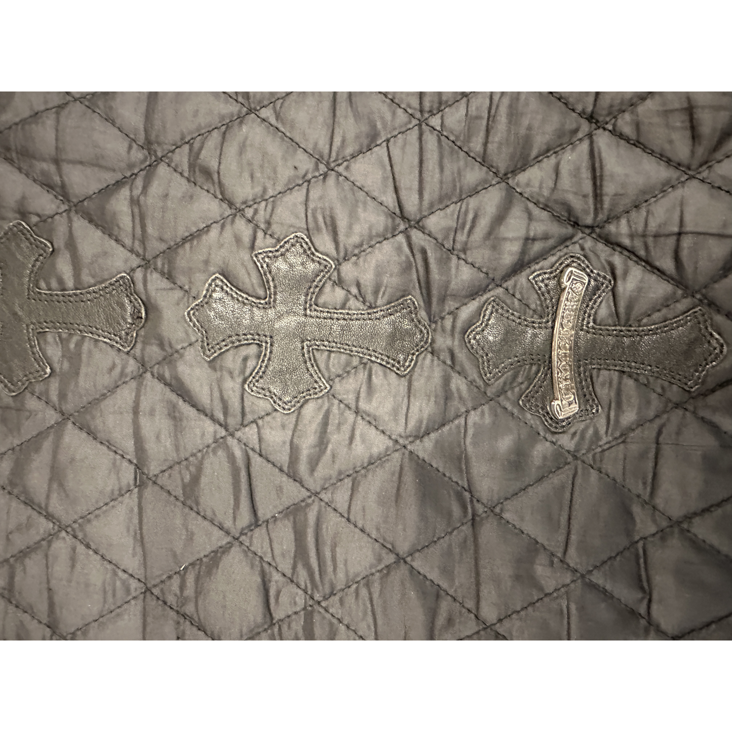 ($13,000) Chrome Hearts Quilted Vest Black - Detail