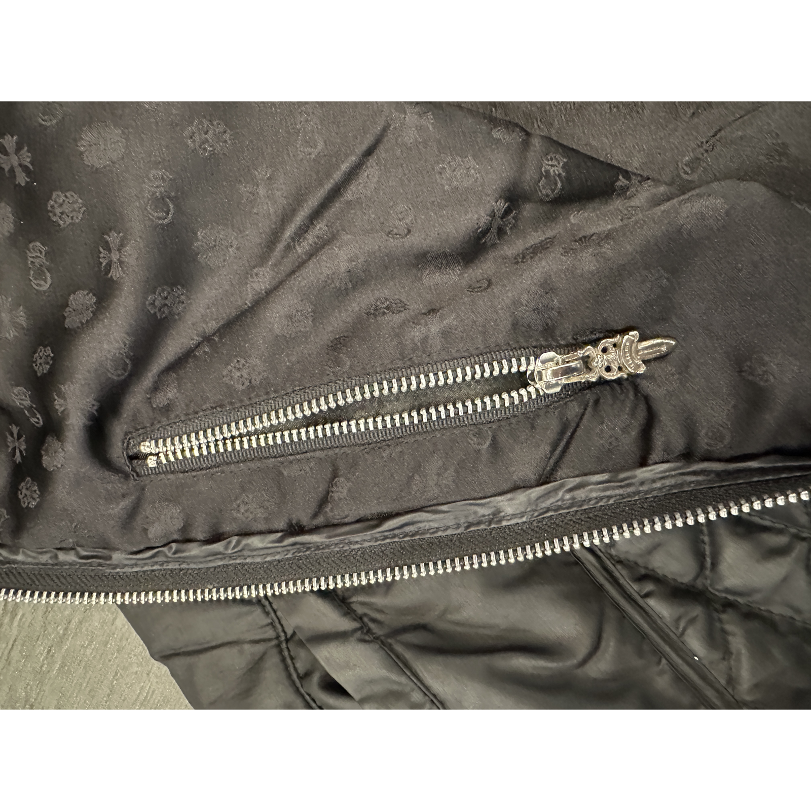 ($13,000) Chrome Hearts Quilted Vest Black - Detail