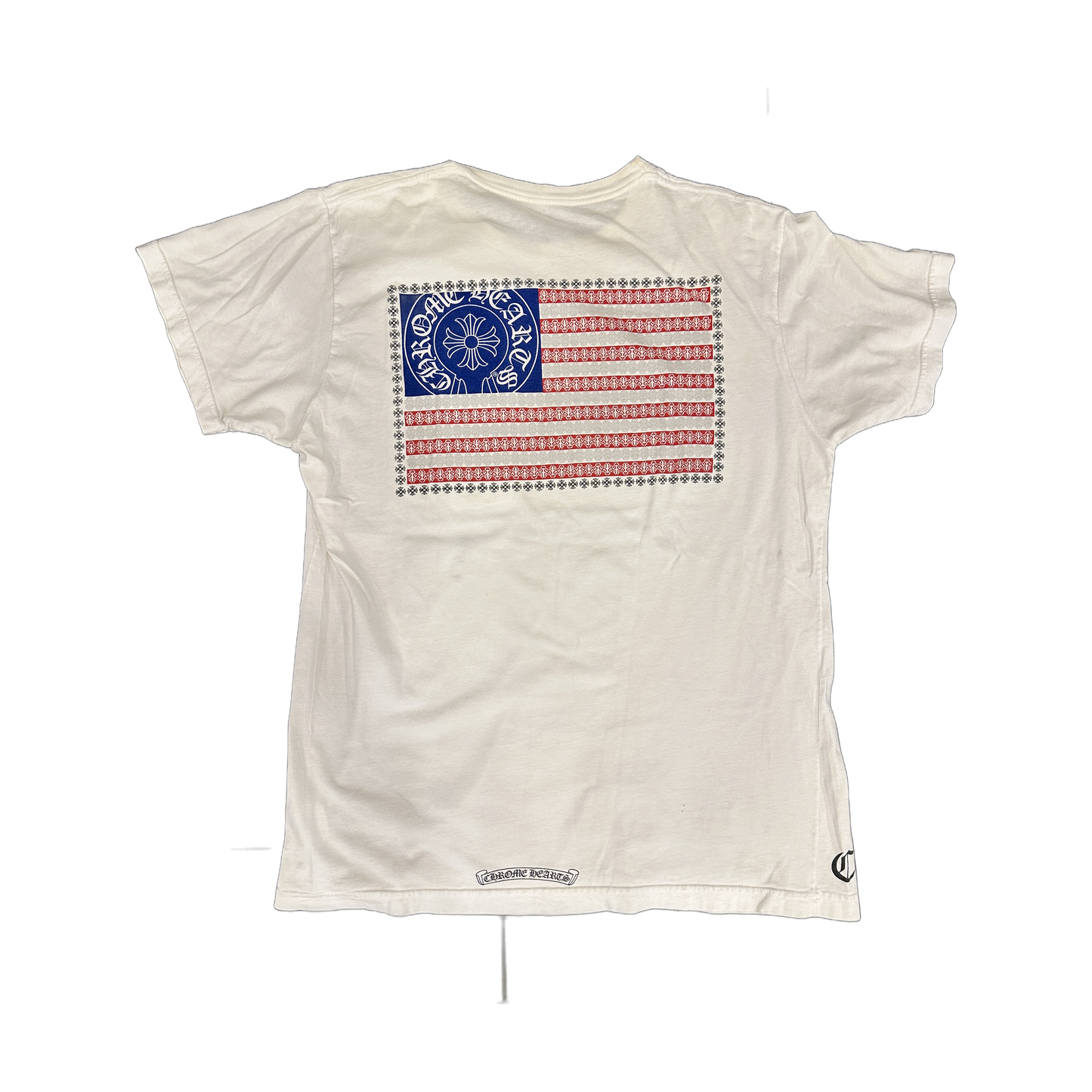 Chrome Hearts Vintage USA Flag T-Shirt White - Back