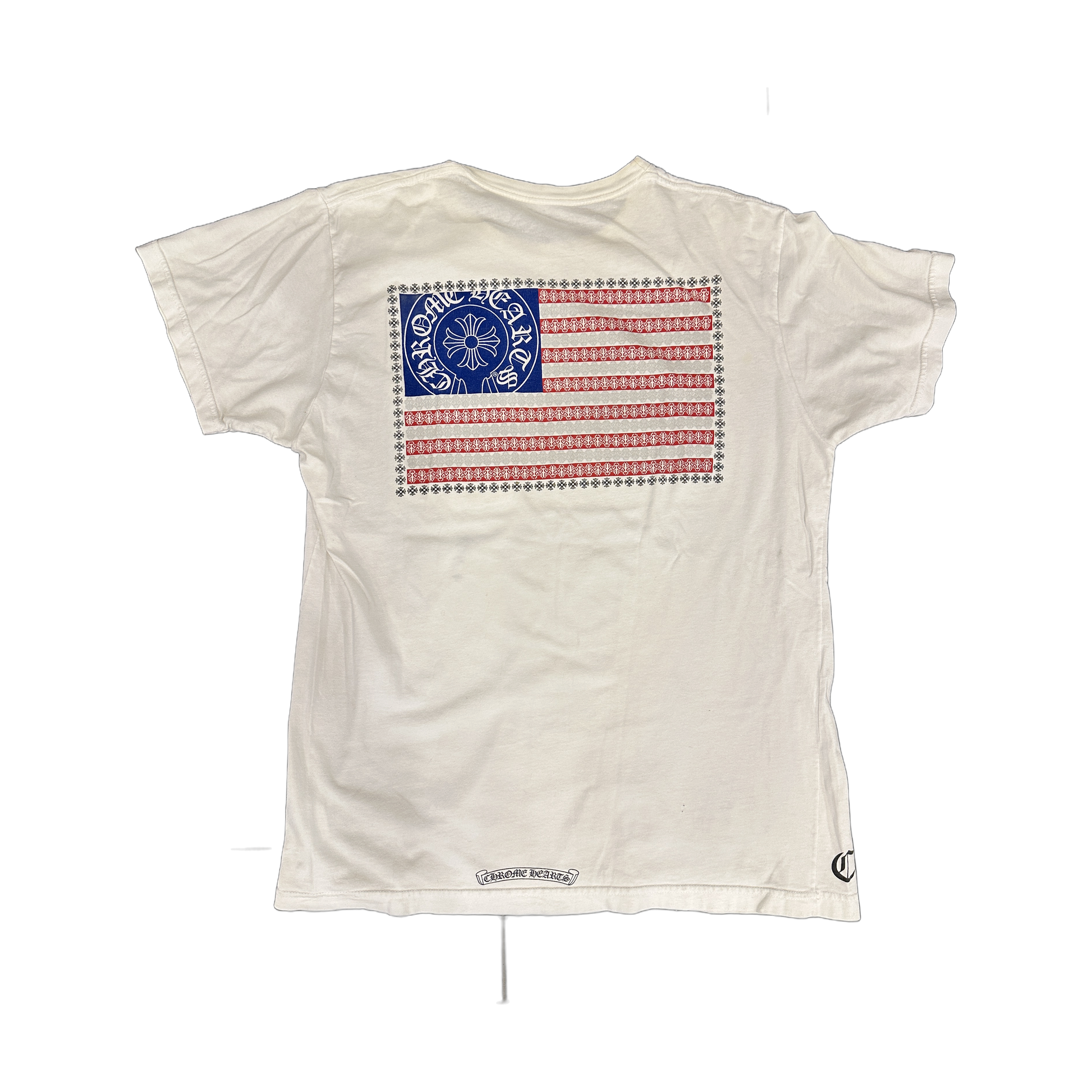 Chrome Hearts Vintage USA Flag T-Shirt White - Back