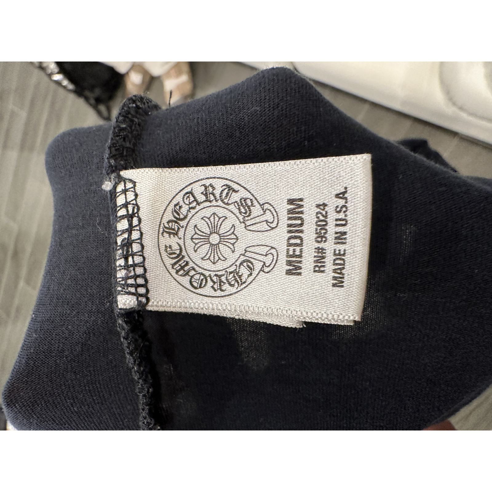 Chrome Hearts Cross Long Sleeve Tee Black - Size Tag