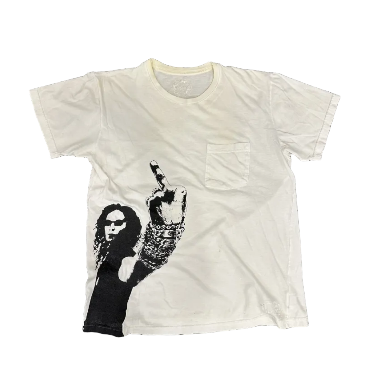 Chrome Hearts vintage middle finger T-Shirt White - Back