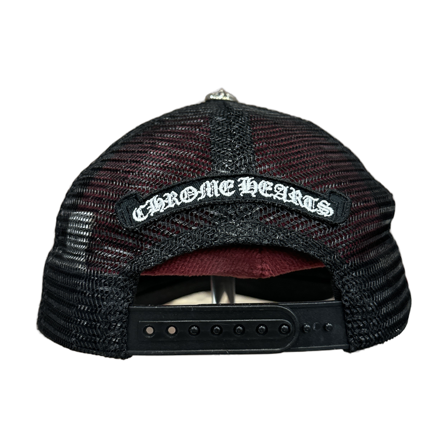 Chrome Hearts Script Trucker Hat Black - Back