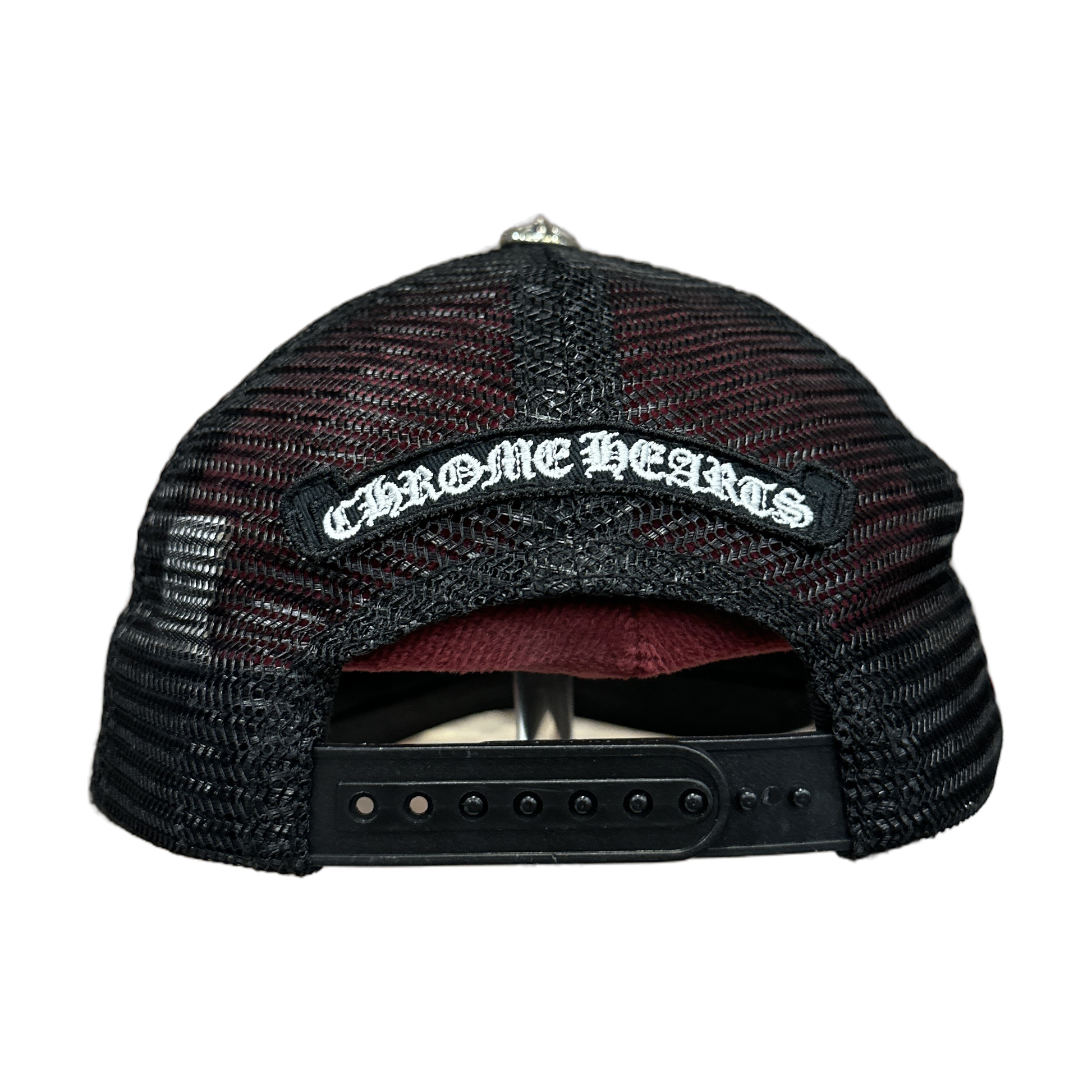 Chrome Hearts Script Trucker Hat Black - Back