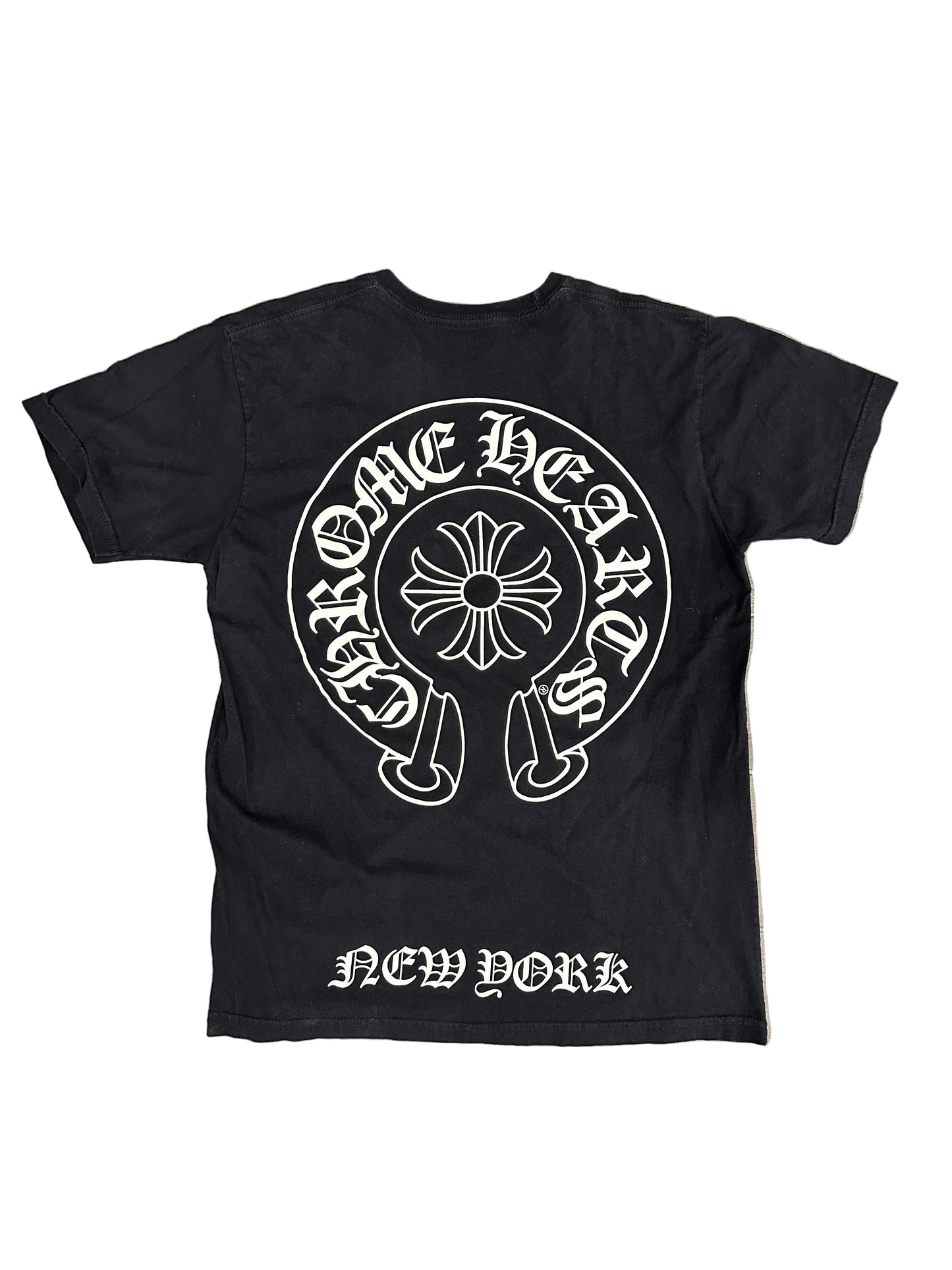 chrome hearts new york exclusive horseshoe black t shirt SZ L