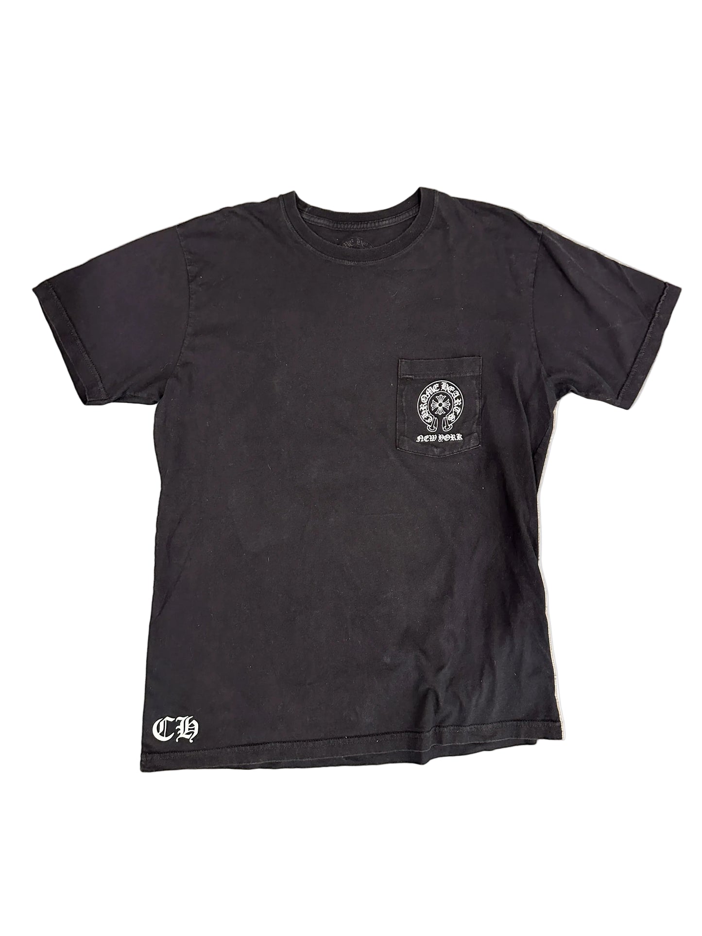 chrome hearts new york exclusive horseshoe black t shirt SZ L