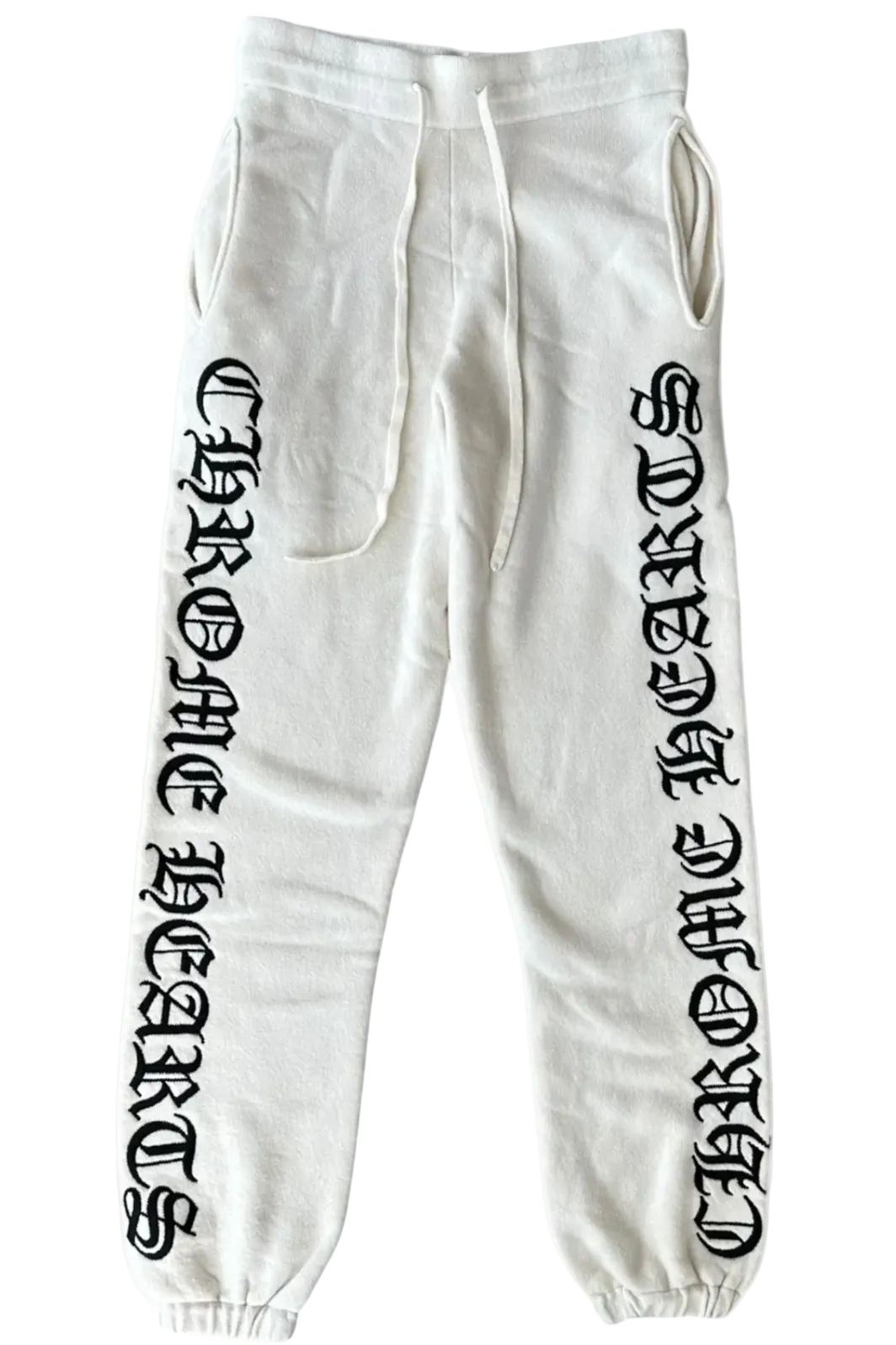 Chrome Hearts Cream Cashmere Embroidered Sweatpants